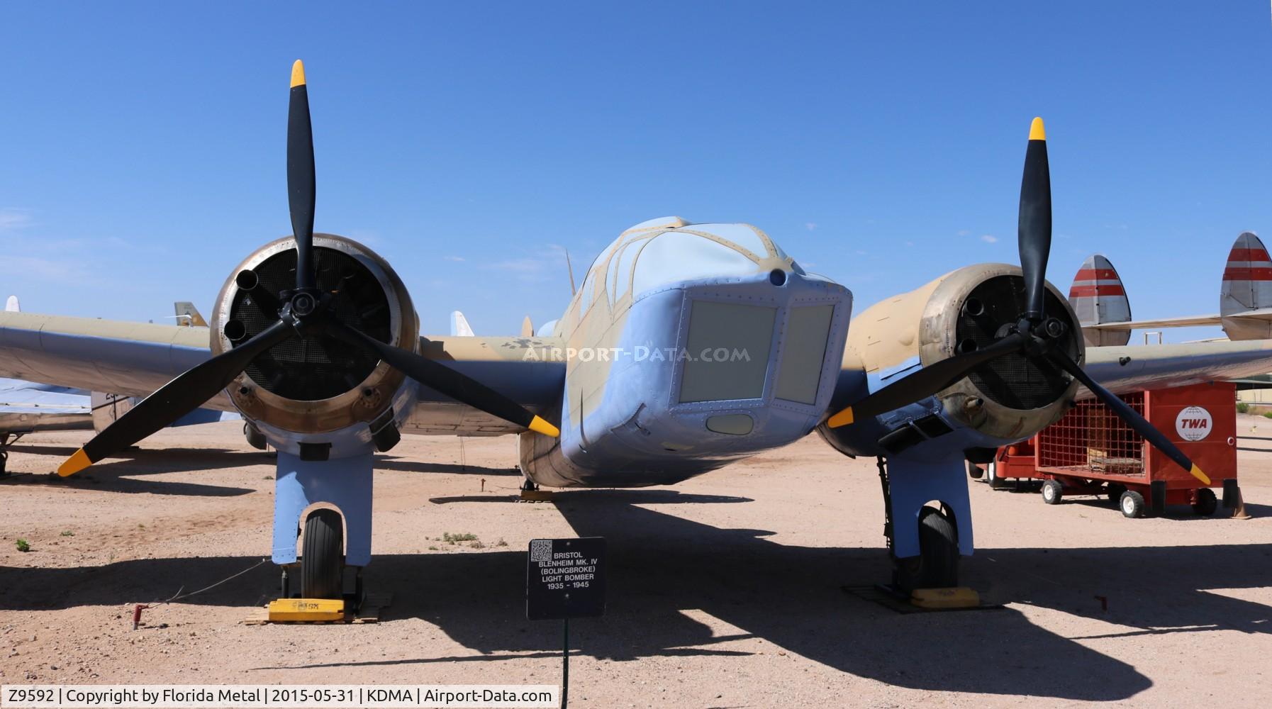 Z9592, Bristol 149 Bolingbroke Mk.IVT C/N Not found Z9592, PIMA Museum 2015 bolingbroke