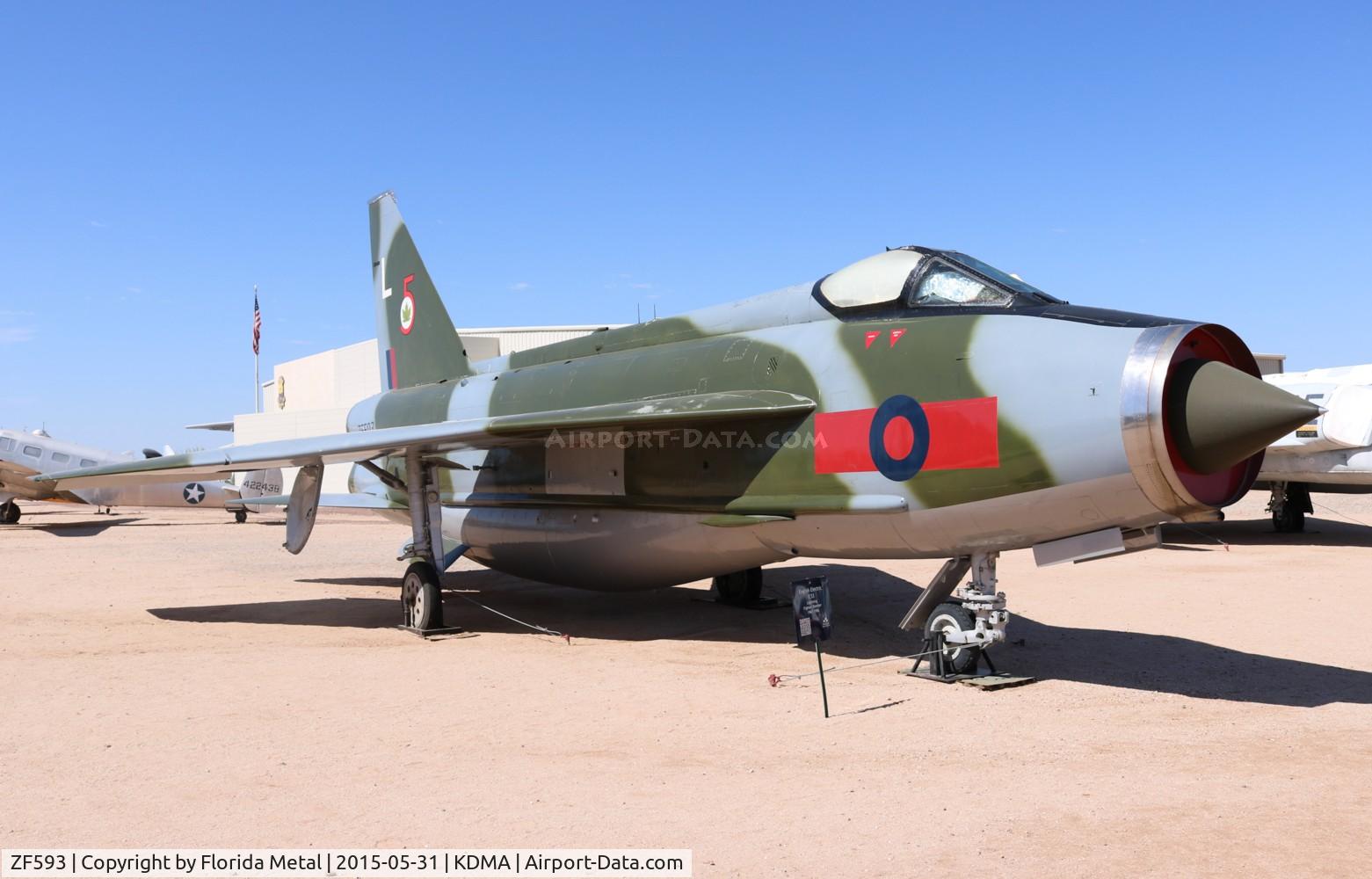 ZF593, 1968 English Electric Lightning F.53 C/N 95298, PIMA Museum 2015 Lightning