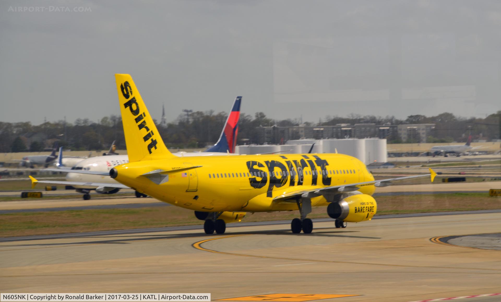 N605NK, 2010 Airbus A320-232 C/N 4548, Taxi Atlanta