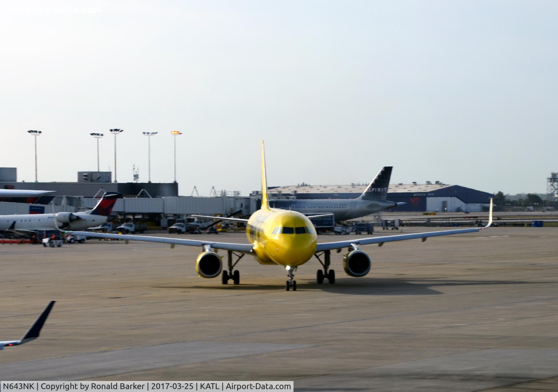 N643NK, 2015 Airbus A320-232 C/N 6616, Taxi Atlanta