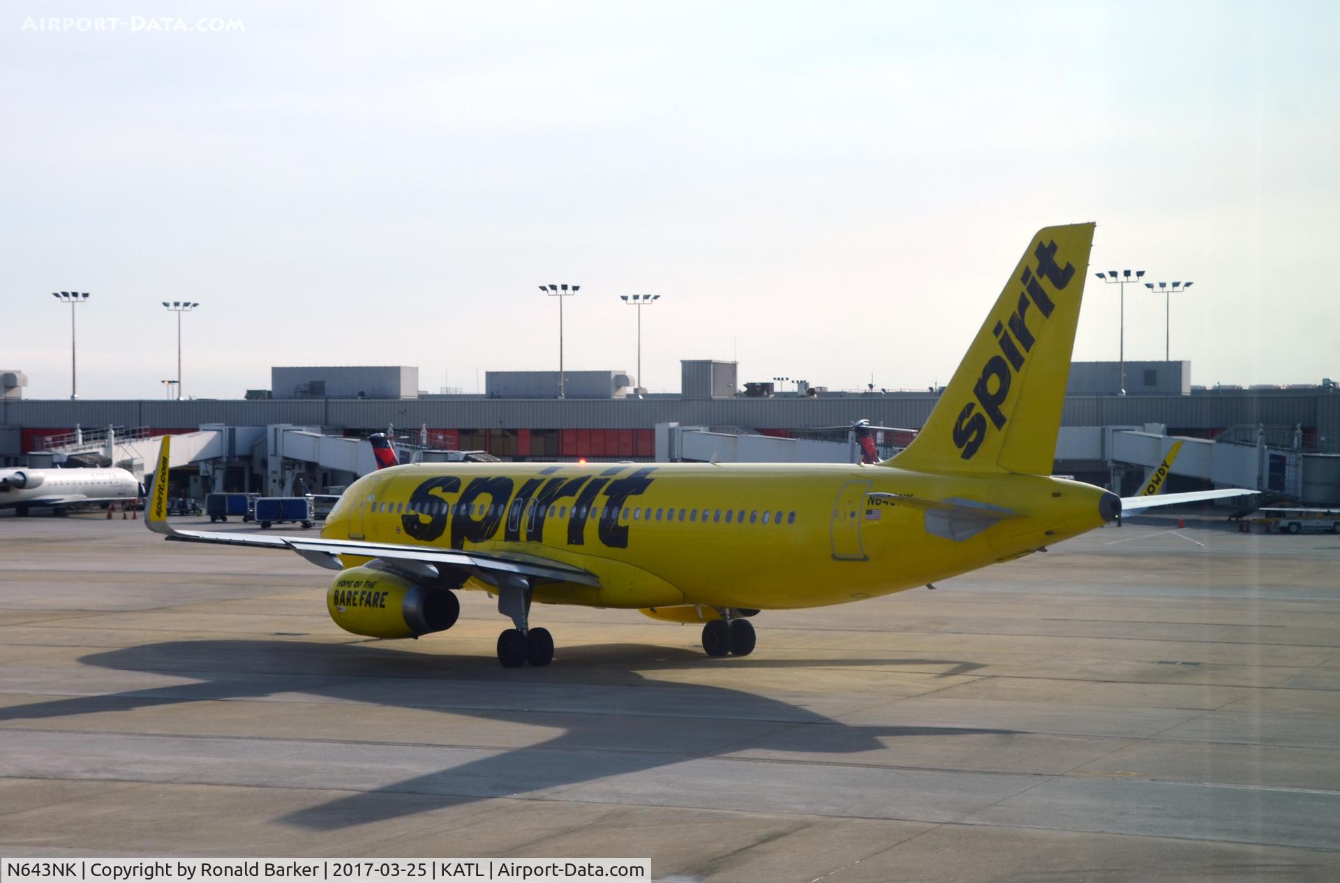 N643NK, 2015 Airbus A320-232 C/N 6616, Taxi Atlanta