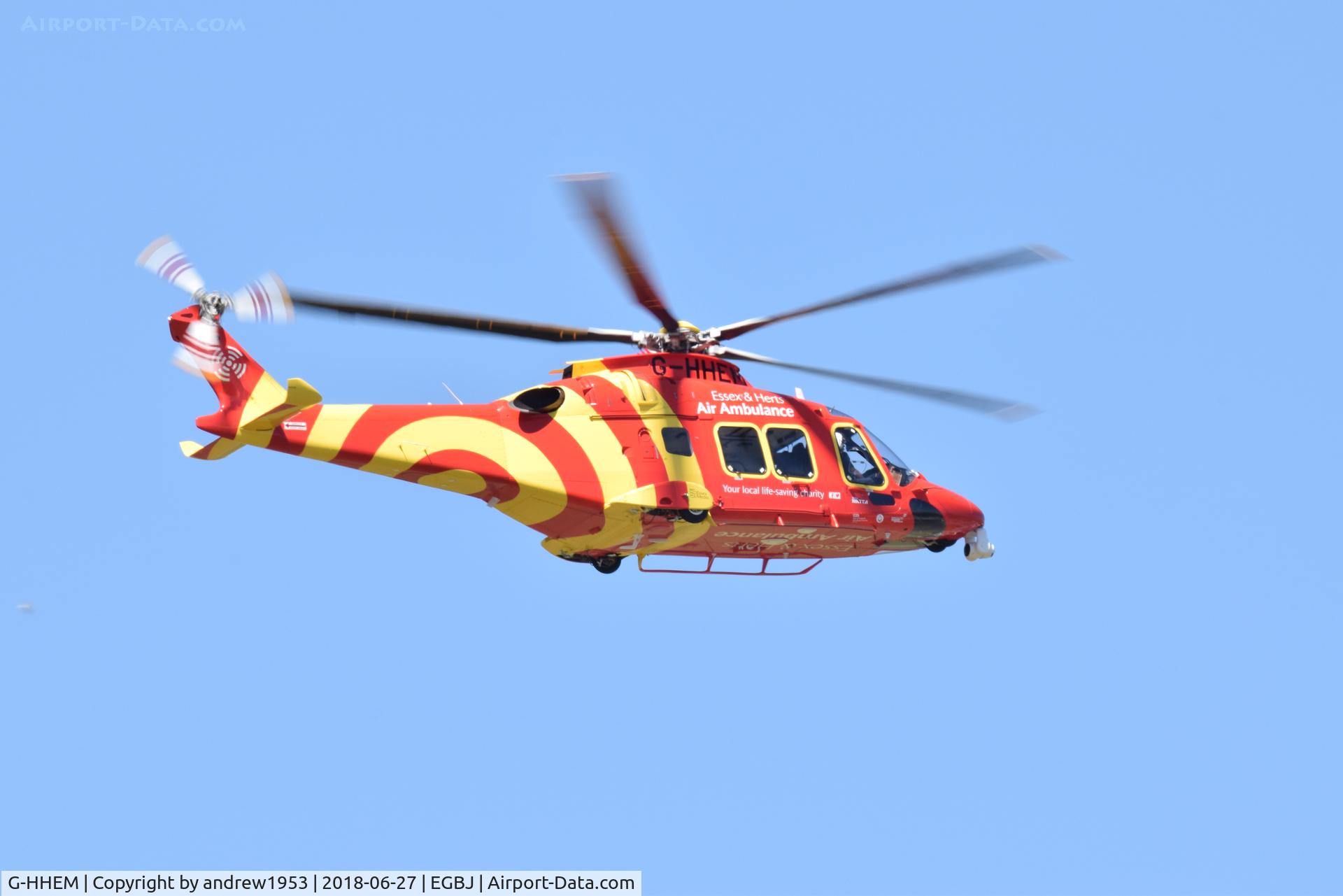 G-HHEM, 2017 Leonardo AW169 C/N 69049, G-HHEM at Gloucestershire Airport.