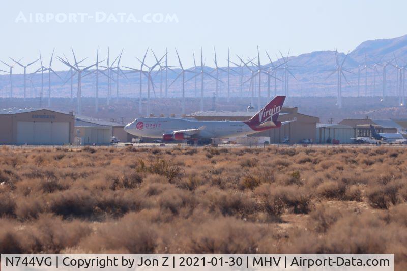 N744VG, 2001 Boeing 747-41R C/N 32745, Cosmic Girl at Mojave Airport