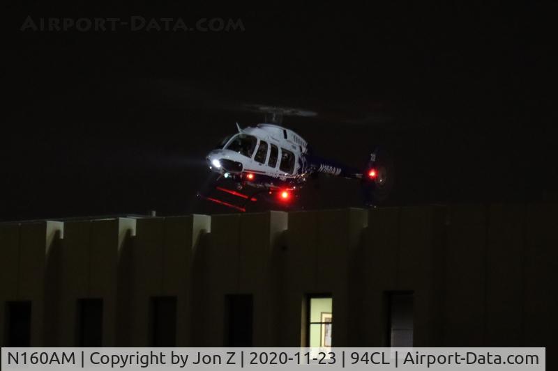 N160AM, 2010 Bell 407 C/N 54038, N160AM Landing at Loma Linda Medical Center