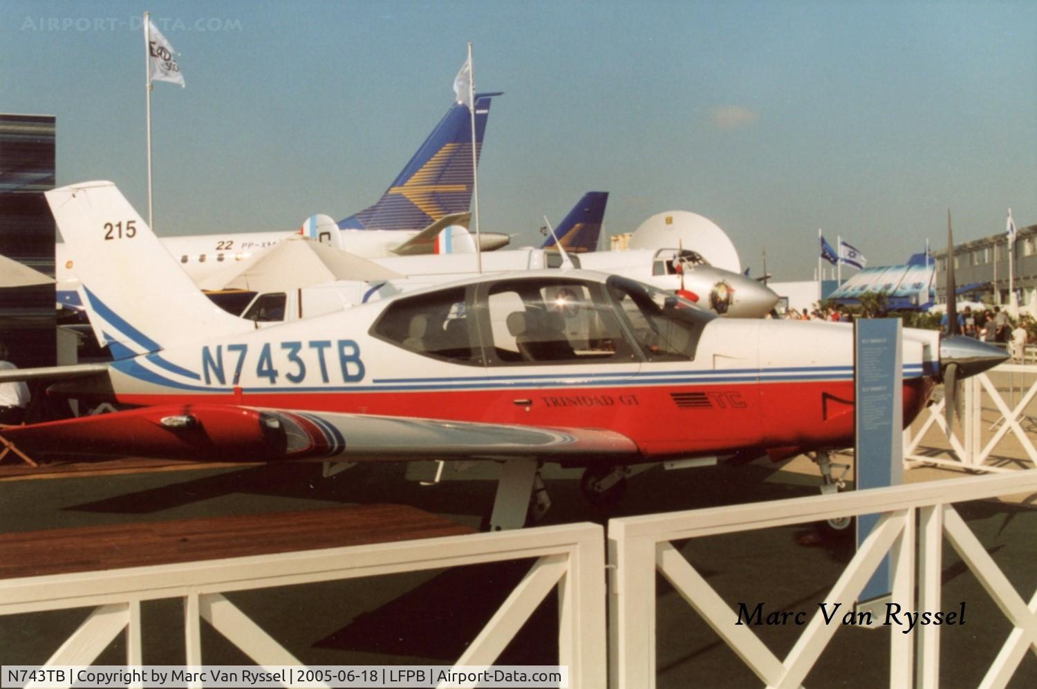 N743TB, Socata TB-21 TC Trinidad C/N 2219, At Paris / Le Bourget Air Show in 2005. Later became F-GOIN.
