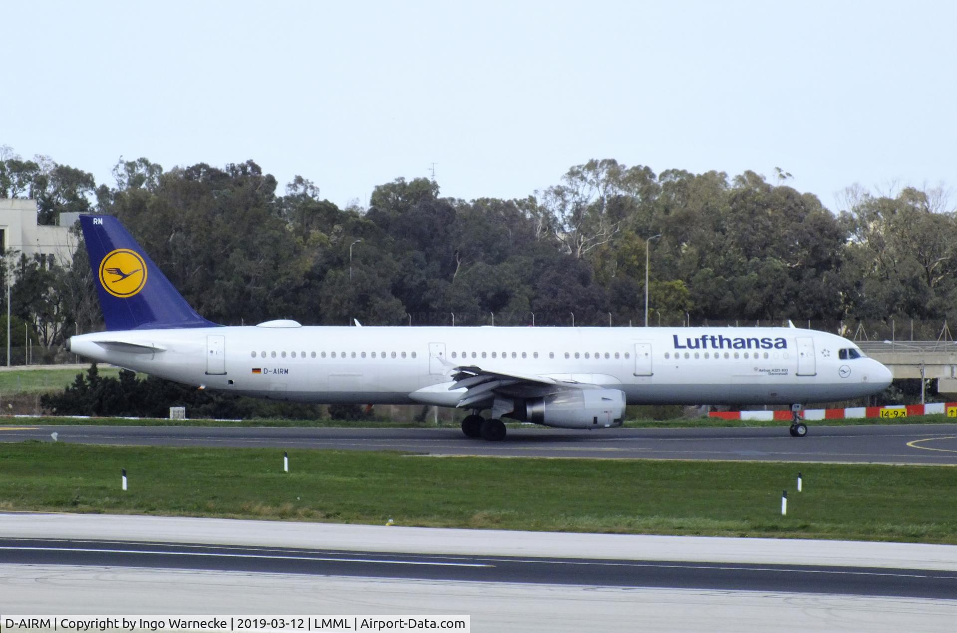 D-AIRM, 1994 Airbus A321-131 C/N 0518, Airbus A321-131 of Lufthansa at Malta International Airport, Luqa