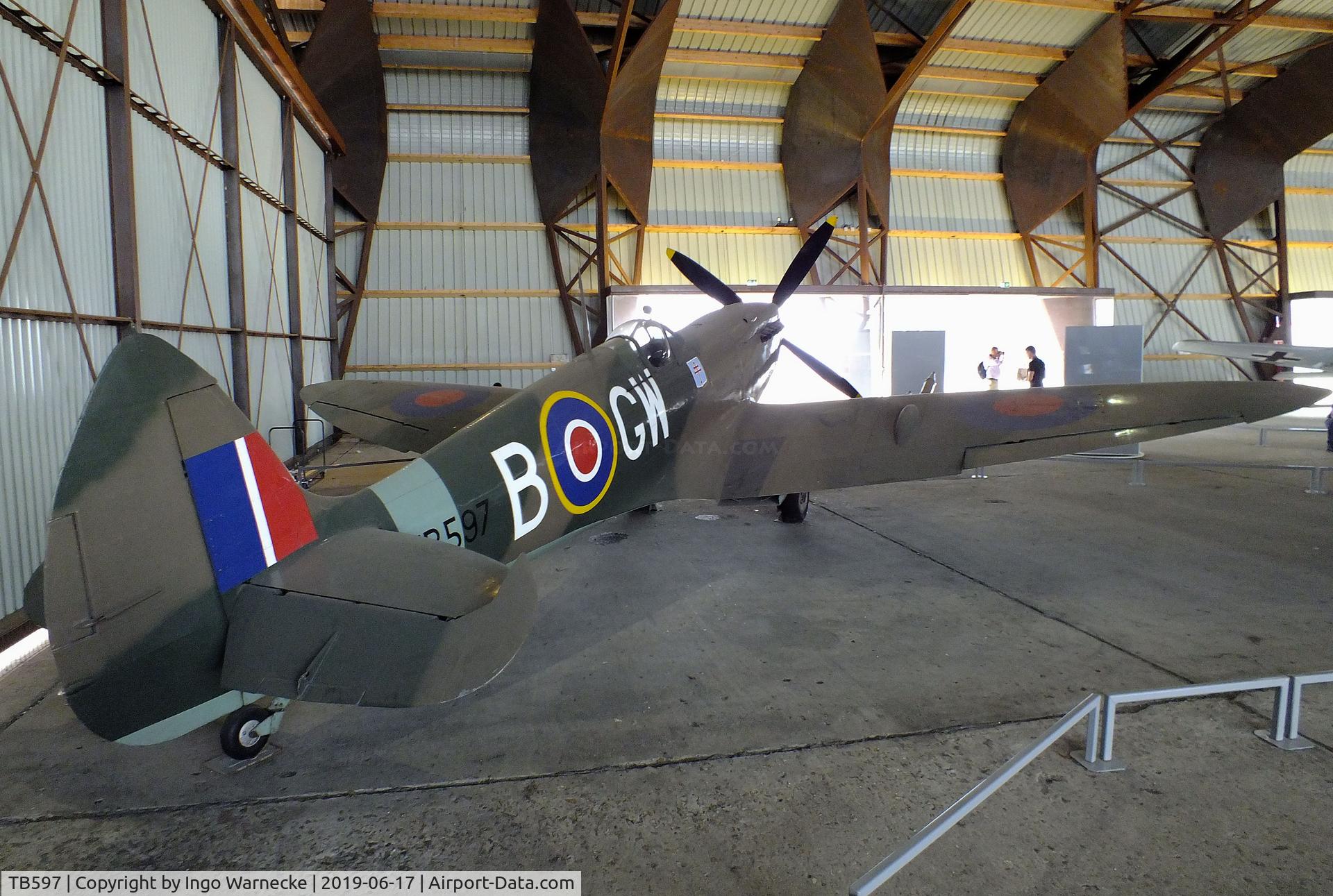 TB597, Supermarine 361 Spitfire LF.XVIe C/N CBAF.IX.3310, Supermarine Spitfire LF XVIe at the Musee de l'Air, Paris/Le Bourget