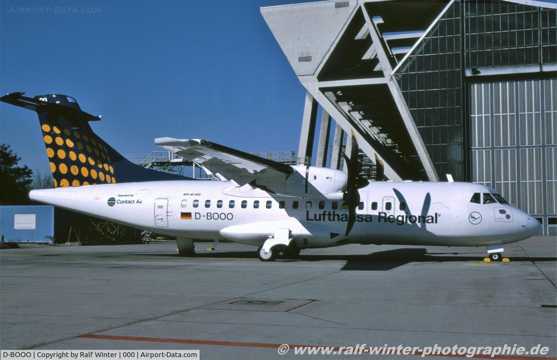 D-BOOO, 1998 ATR 42-500 C/N 559, ATR 42-500 - Lufthansa regional opby contact Air - 559 - D-BOOO - 12.2003