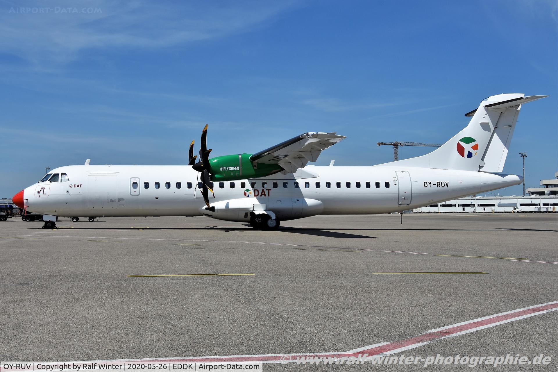 OY-RUV, 2018 ATR 72-600 C/N 1527, ATR 72-600 212A - DX DTR Danish Air Transport - 1527 - OY-RUV - 26.05.2020 - CGN