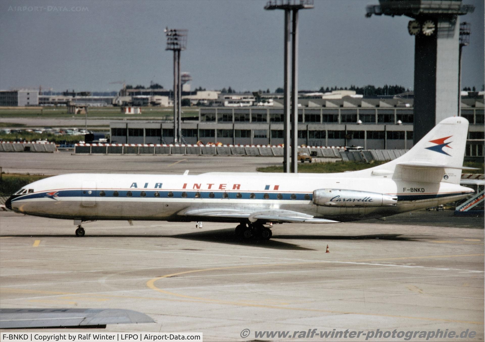 F-BNKD, 1967 Sud Aviation SE-210 Caravelle III C/N 220, Sud Aviation SE-210 Caravelle III - Air Inter - 220 - F-BNKD - 07.1968 - ORY