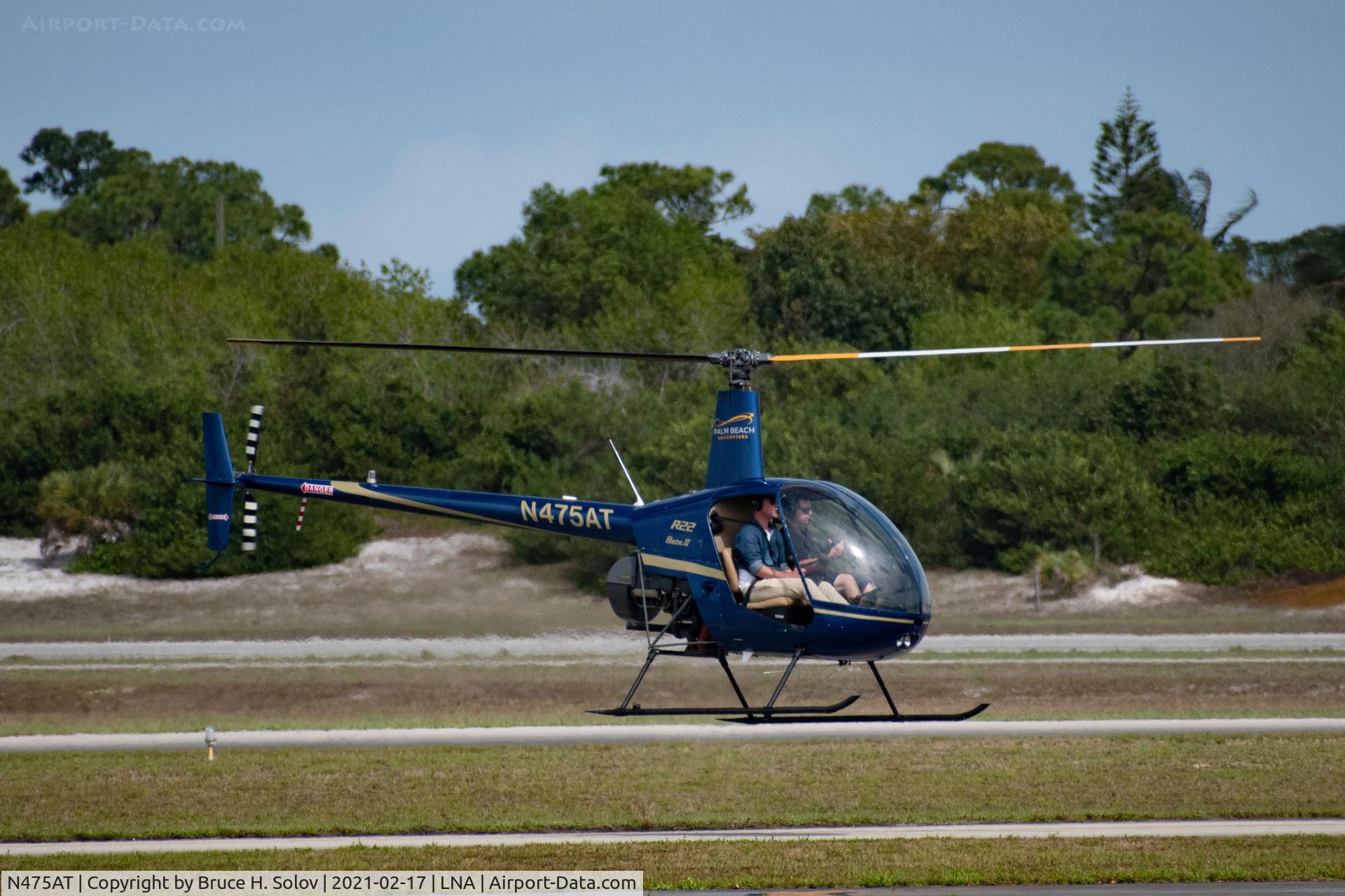 N475AT, 1997 Robinson R22 C/N 2701, practicing maneuvers at LNA