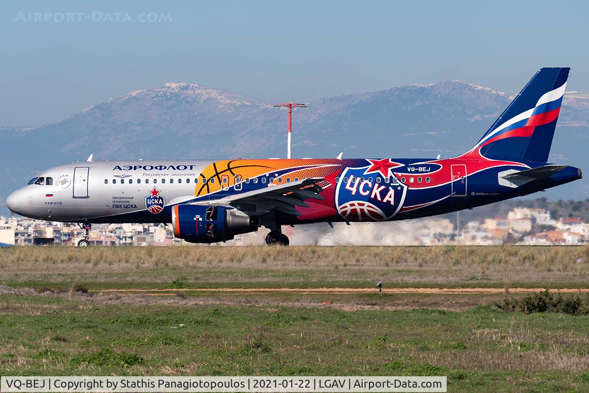 VQ-BEJ, 2010 Airbus A320-214 C/N 4160, After landing at 21L RWY