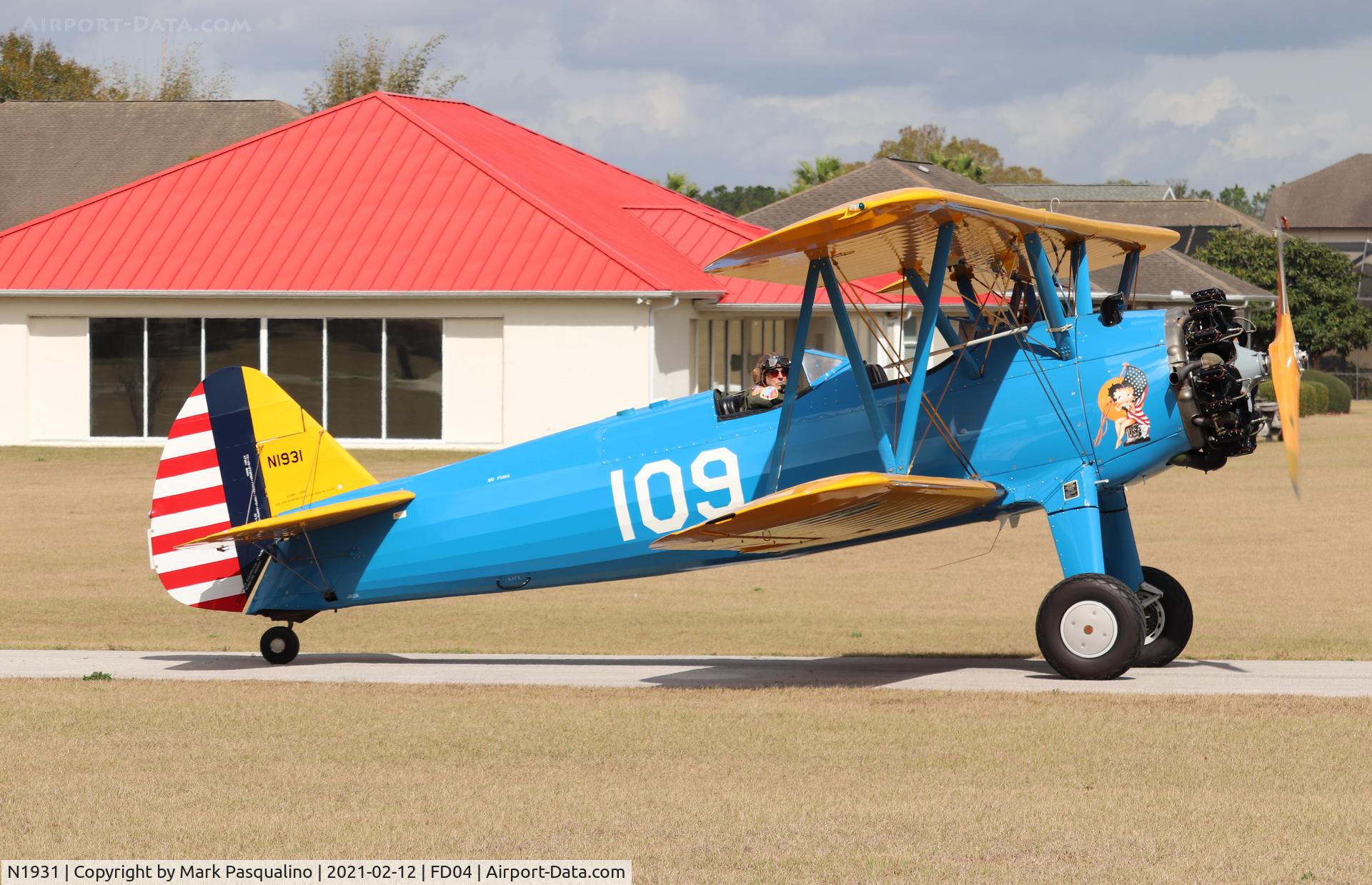 N1931, 1943 Boeing A75N1(PT17) C/N 75-8777, Stearman