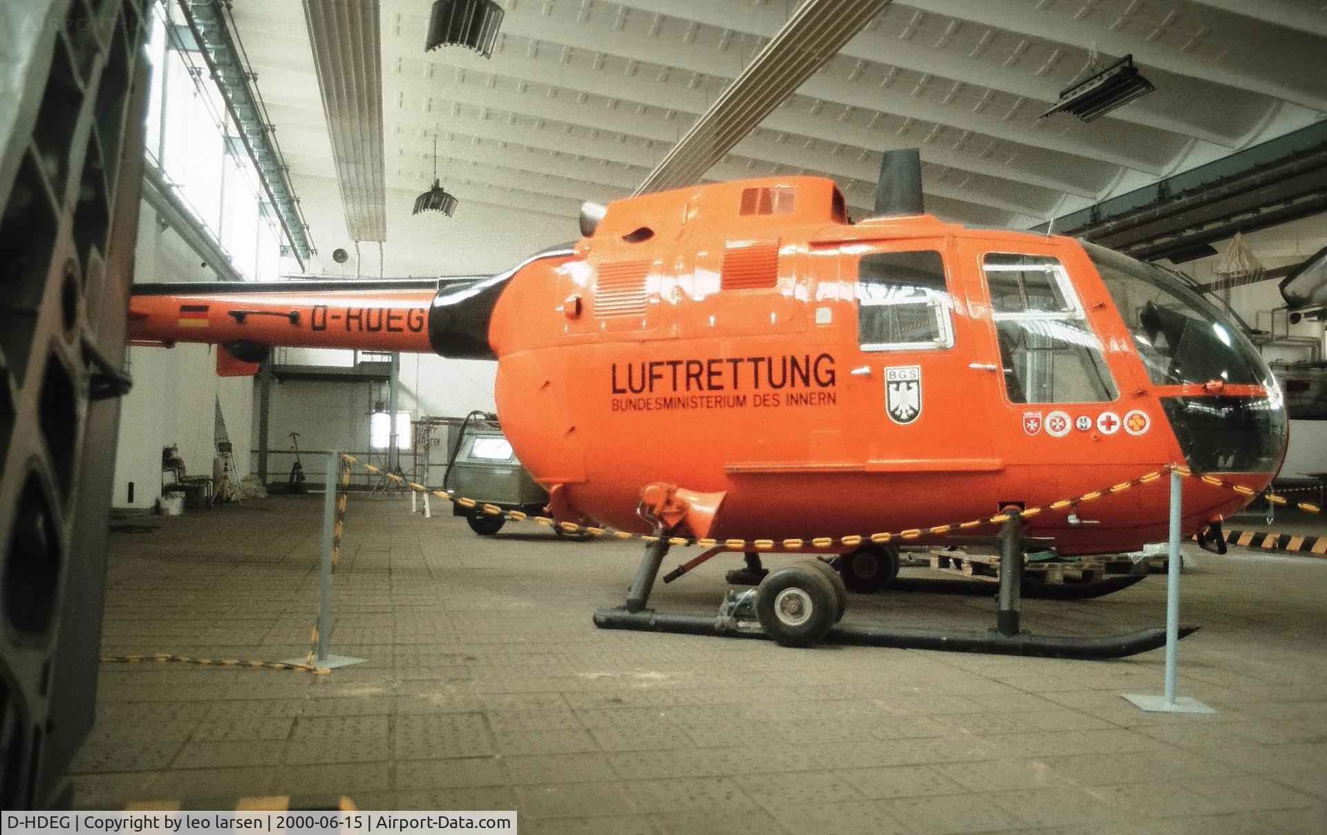 D-HDEG, MBB Bo-105C C/N S-139, Wernigerode Museum für Luftfahrt und Technik 15.6.2000
