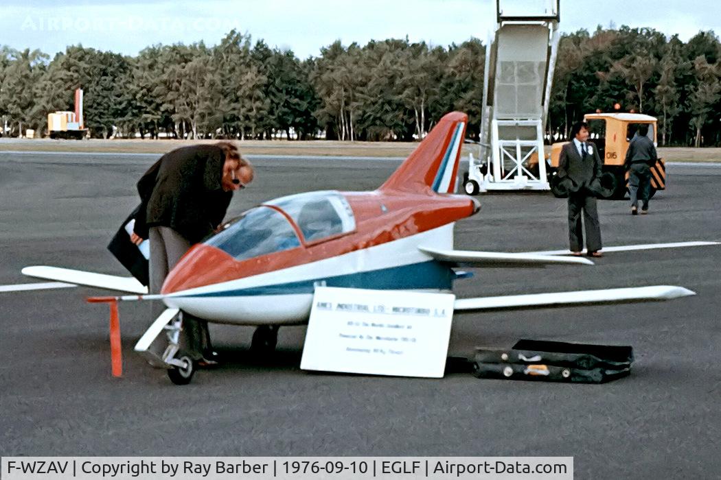 F-WZAV, Bede BD-5J C/N 5J-0005, F-WZAV   Bede BD-5J [5-0005] Farnborough~G 10/09/1976