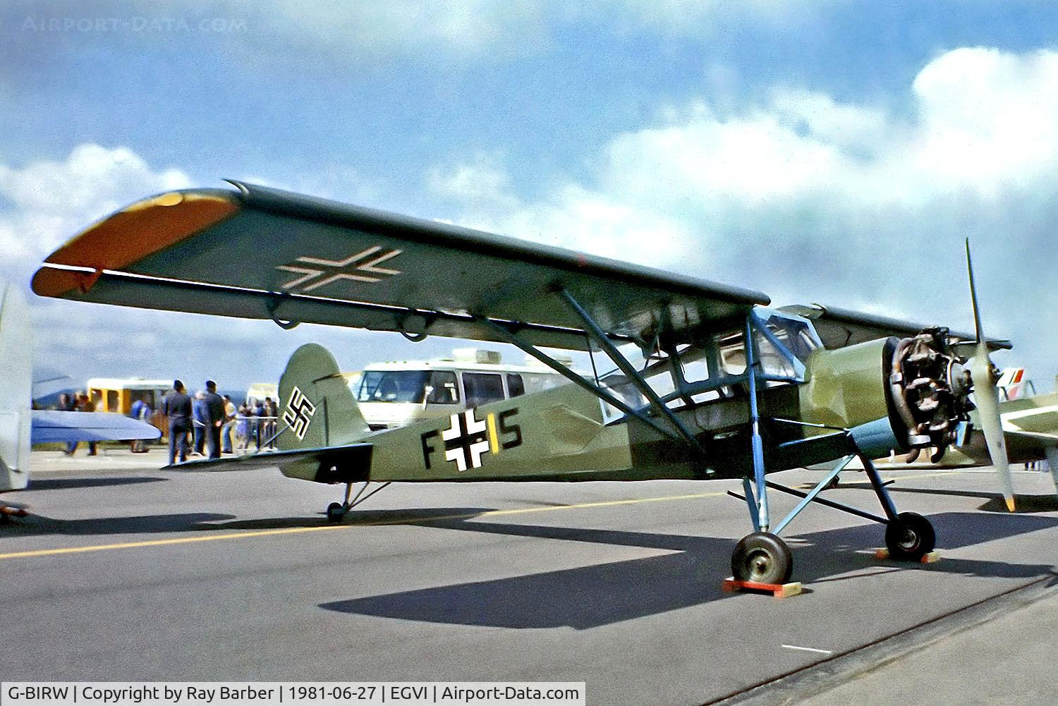 G-BIRW, 1947 Morane-Saulnier MS-505 Criquet C/N 695, G-BIRW   Morane-Saulnier MS.505 Criquet [695] RAF Greenham Common~G 27/06/1981