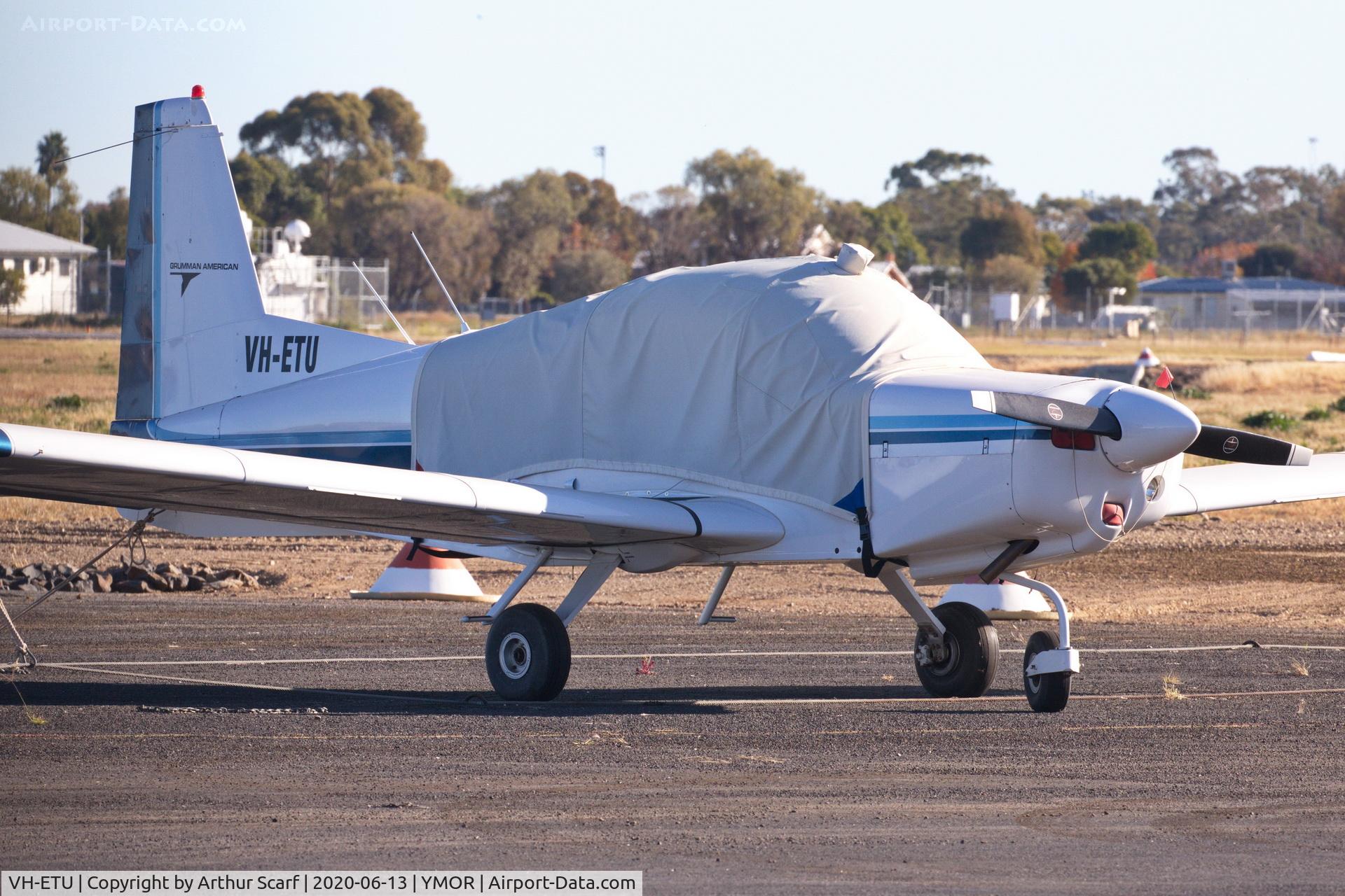 VH-ETU, 1973 American Aircraft Corp AA-5 C/N AA5-0283, Moree Airport NSW June 2020