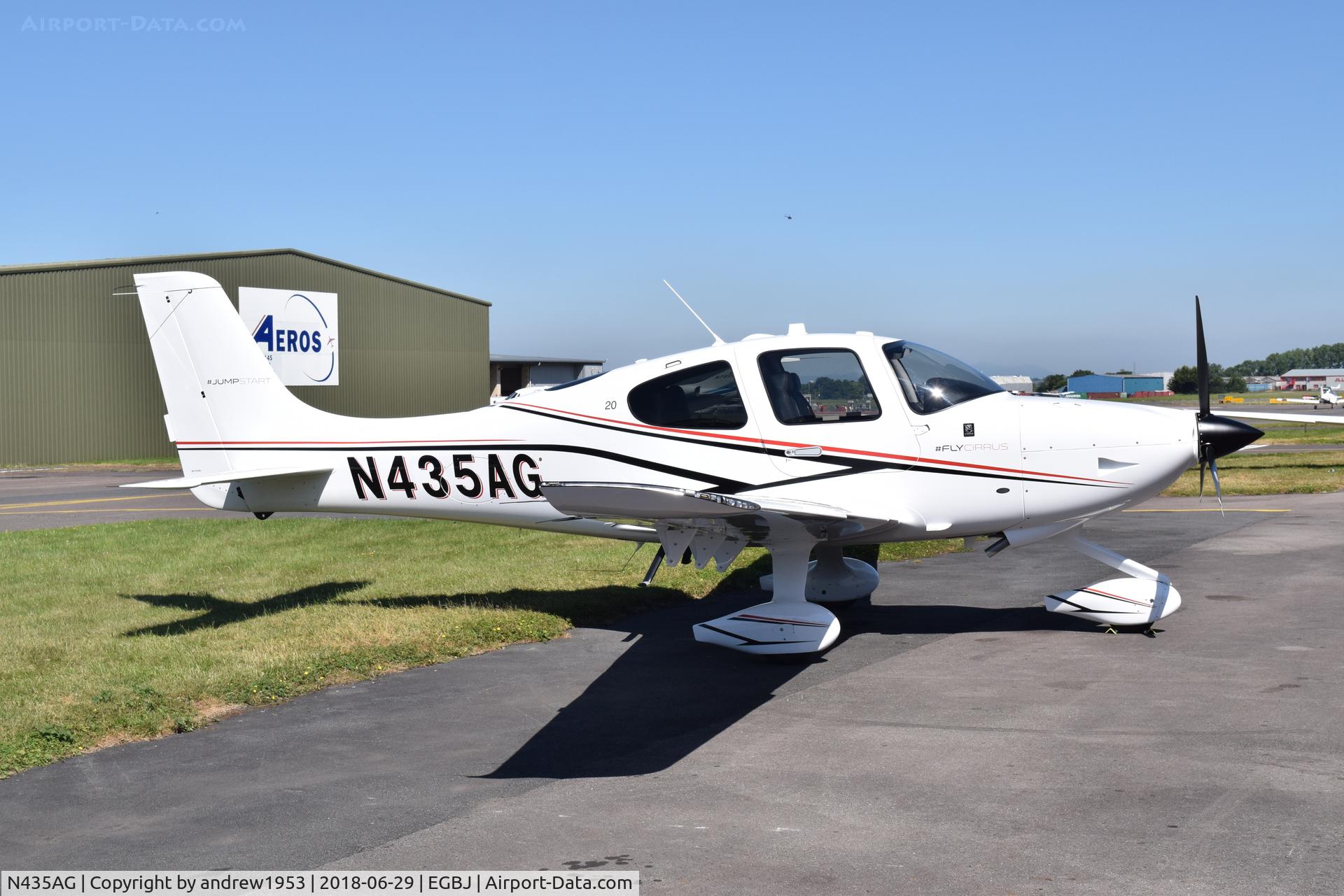 N435AG, 2018 Cirrus SR-20 C/N 2435, N435AG at Gloucestershire Airport.