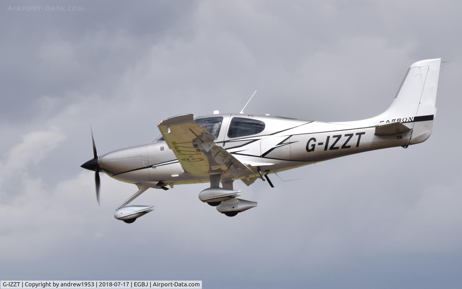 G-IZZT, 2018 Cirrus SR-22T G6-GTS Carbon C/N 1714, G-IZZT at Gloucestershire Airport.