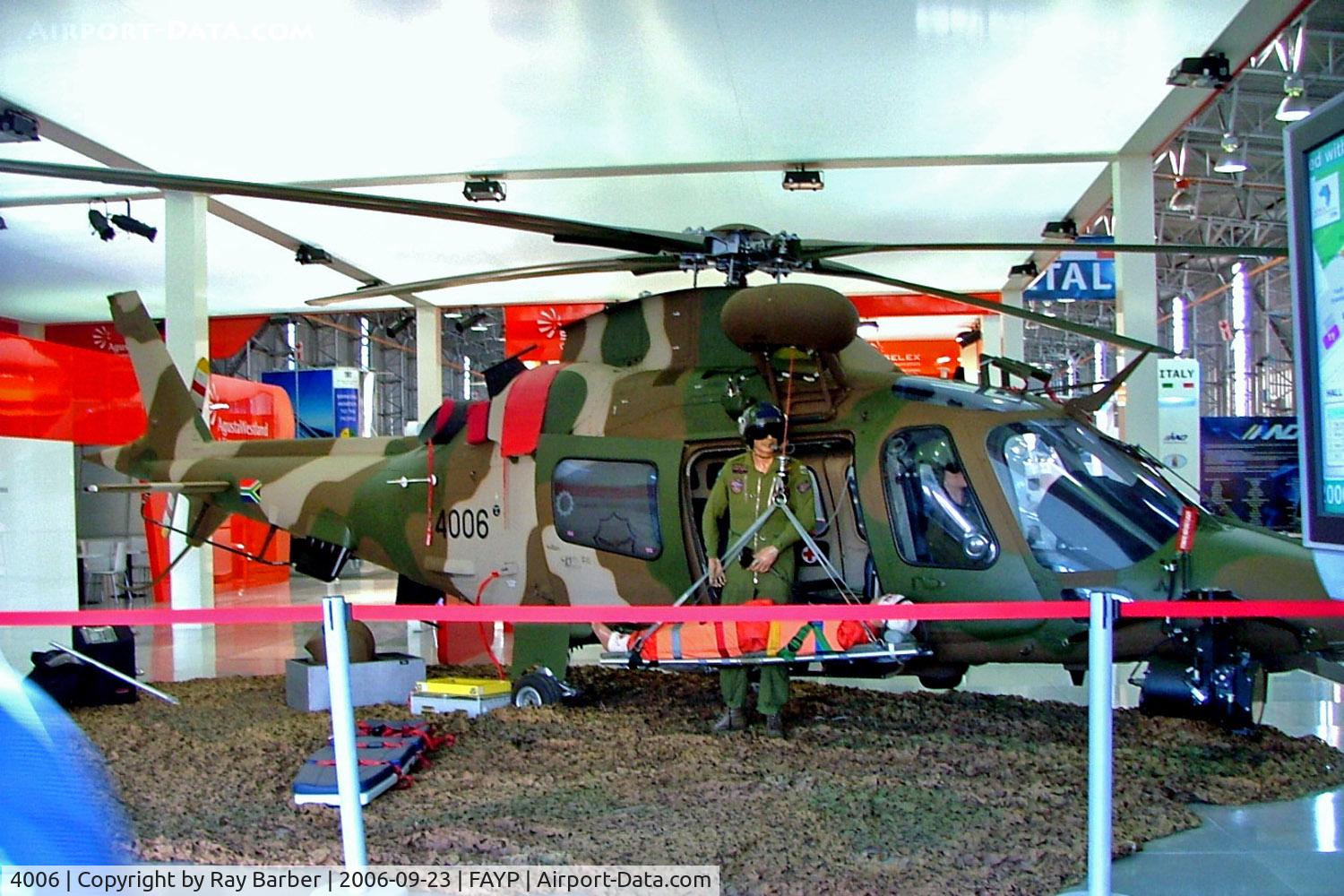 4006, AgustaWestland A109LUH C/N 13656, 4006   Agusta A.109 LUH [13656] (South African Air Force) Ysterplaat Air Base~ZS 23/09/2006