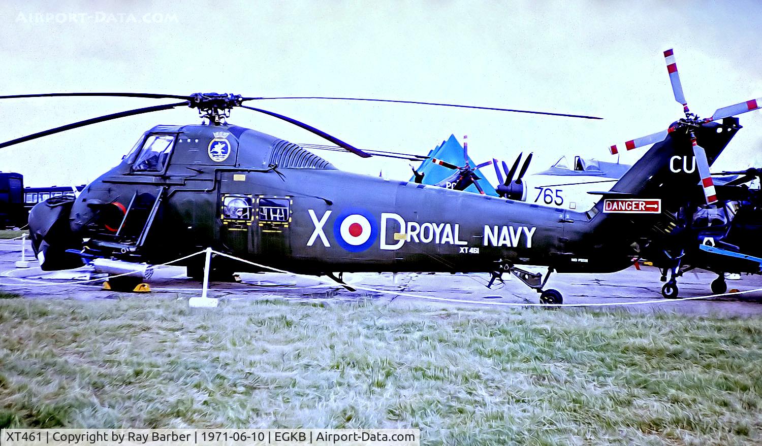 XT461, 1965 Westland Wessex HU.5 C/N WA283, XT461   Westland Wessex HU.5 [WA/283] (Royal Navy) Biggin Hill~G 10/06/1971