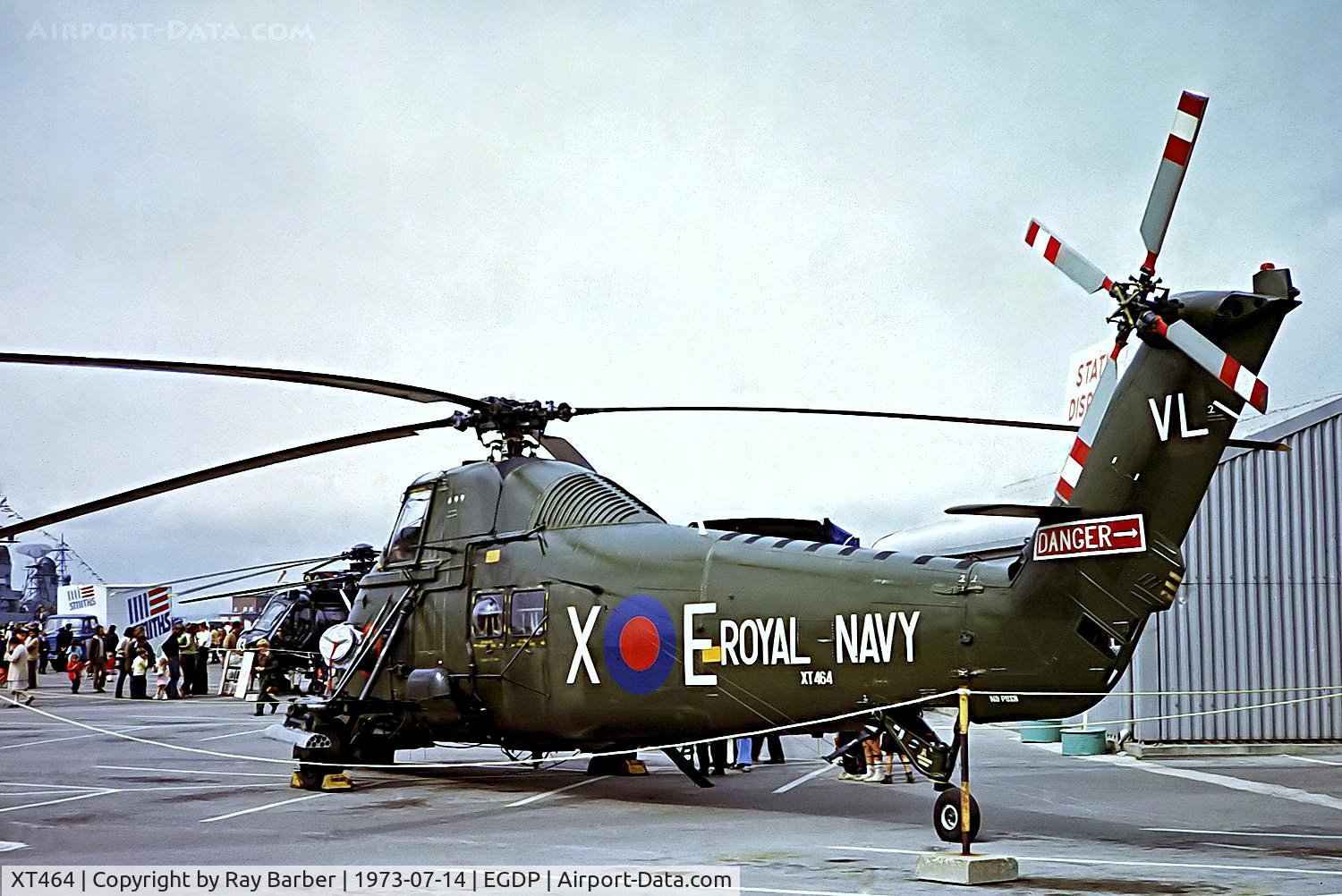 XT464, 1965 Westland Westland Wessex HU.5 C/N WA/286, XT464   Westland Wessex HU.5 [WA/286] (Royal Navy) RNAS Portland~G 14/07/1973