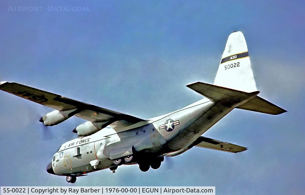 55-0022, 1955 Lockheed NC-130A Hercules C/N 3409, 55-0022   (50022) Lockheed NC-130A Hercules [3049] (United States Air Force) RAF Mildenhall~G @ 1976