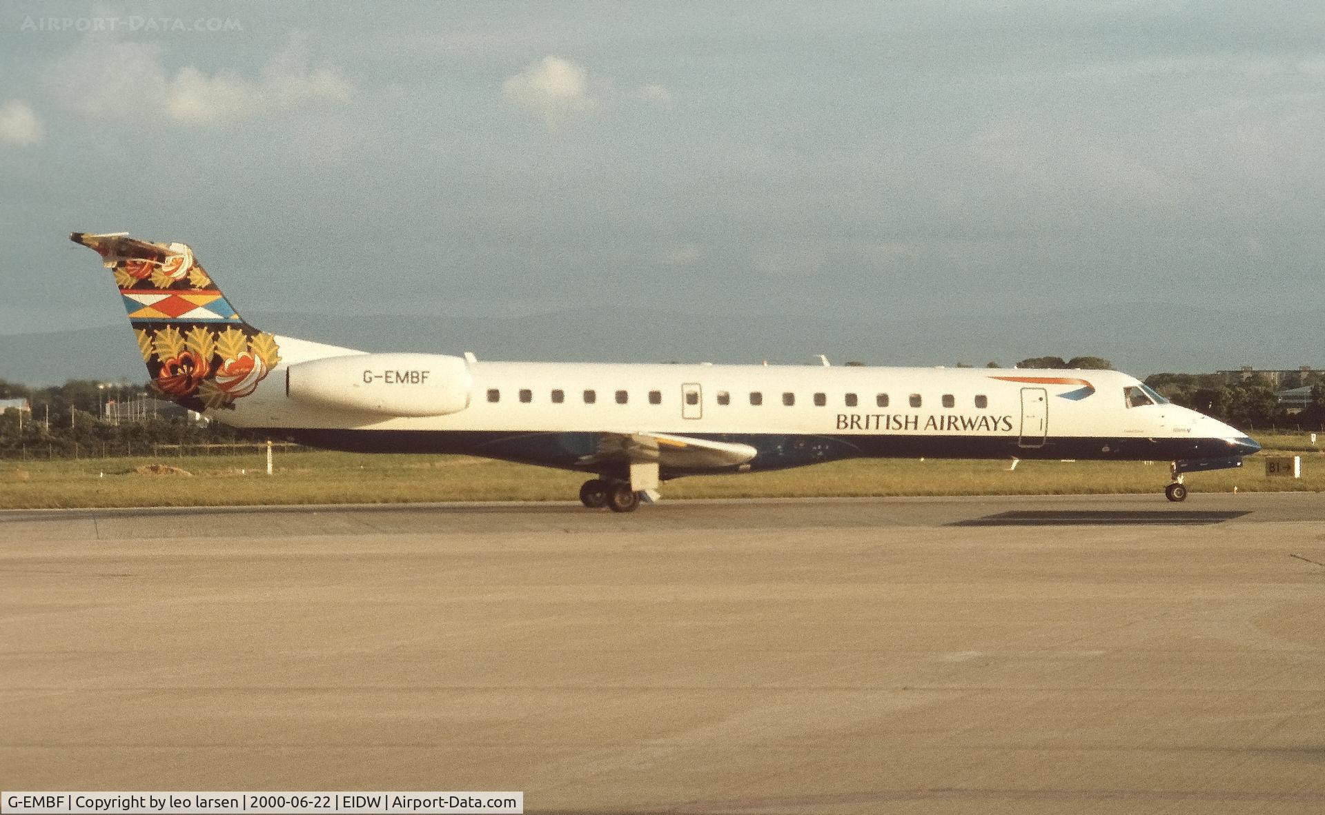 G-EMBF, 1998 Embraer EMB-145EU (ERJ-145EU) C/N 145088, Dublin 22.6.2000
