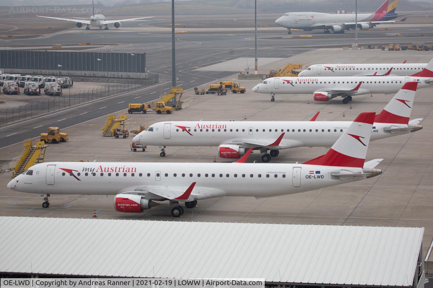 OE-LWD, 2011 Embraer 195LR (ERJ-190-200LR) C/N 19000411, Austrian Airlines ERJ-195