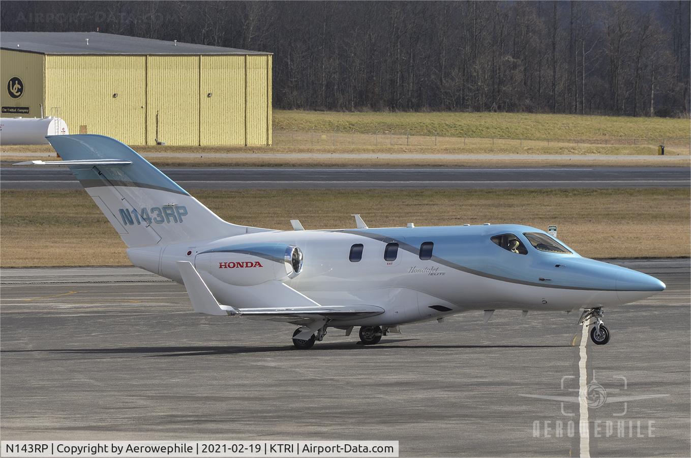 N143RP, 2019 Honda HA-420 HondaJet C/N 42000143, Parked on the ramp at Tri-Cities Airport.
19Feb21