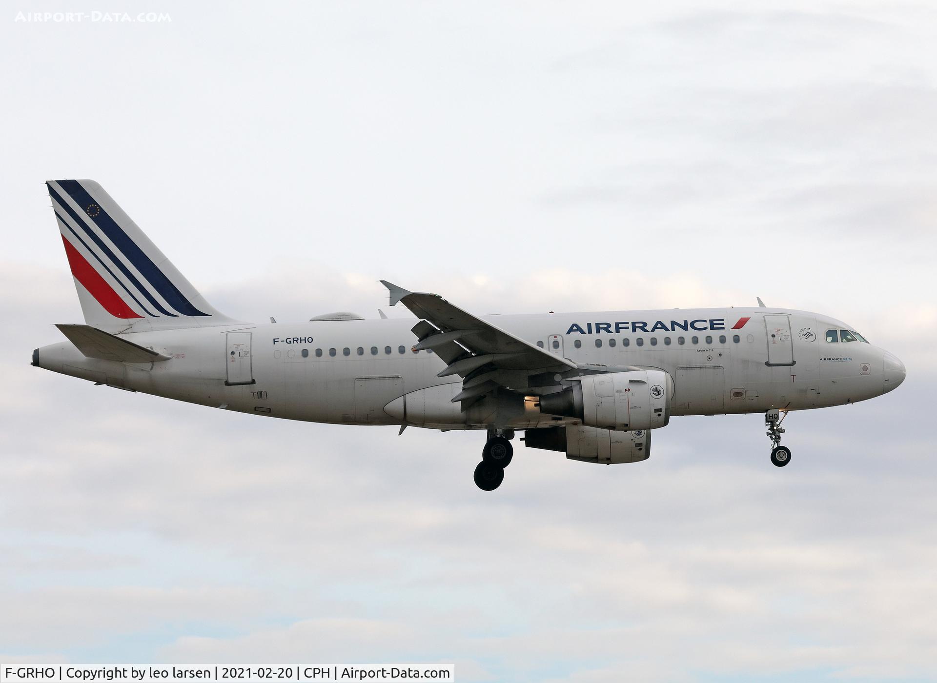 F-GRHO, 2000 Airbus A319-111 C/N 1271, Copenhagen 20.2.2021