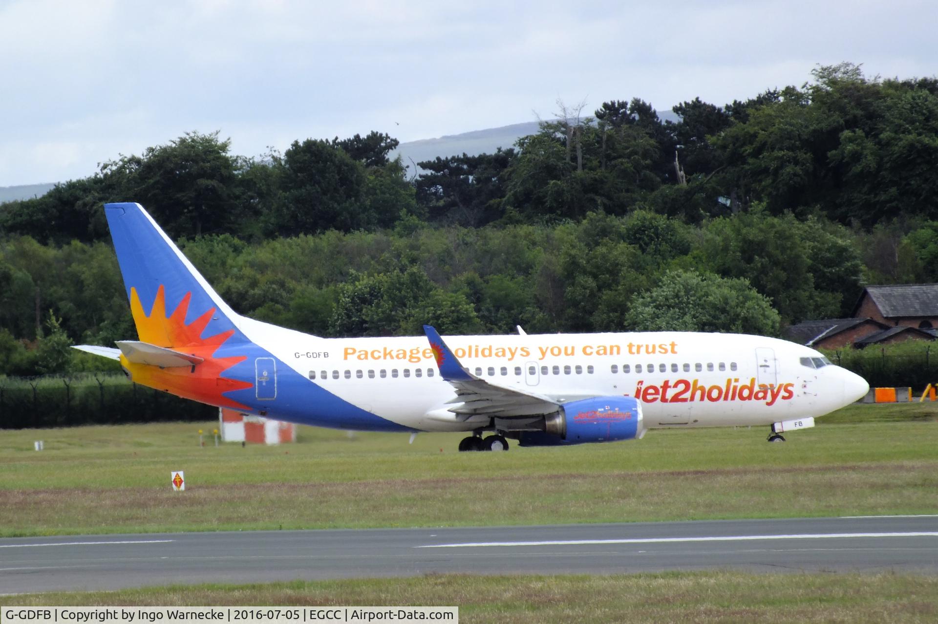 G-GDFB, 1992 Boeing 737-33A C/N 25743, Boeing 737-33A of jet2holidays at Manchester airport