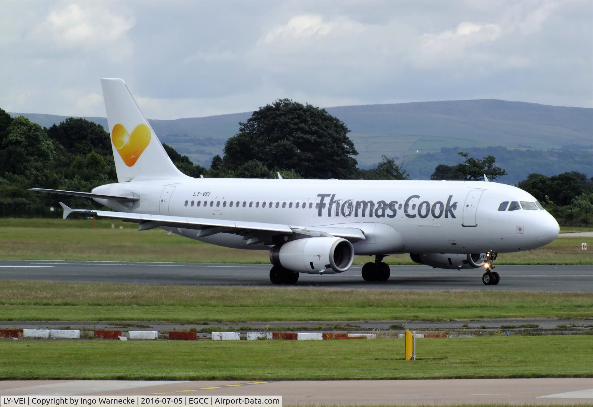 LY-VEI, 1998 Airbus A320-233 C/N 0902, Airbus A320-233 of Thomas Cook at Manchester airport