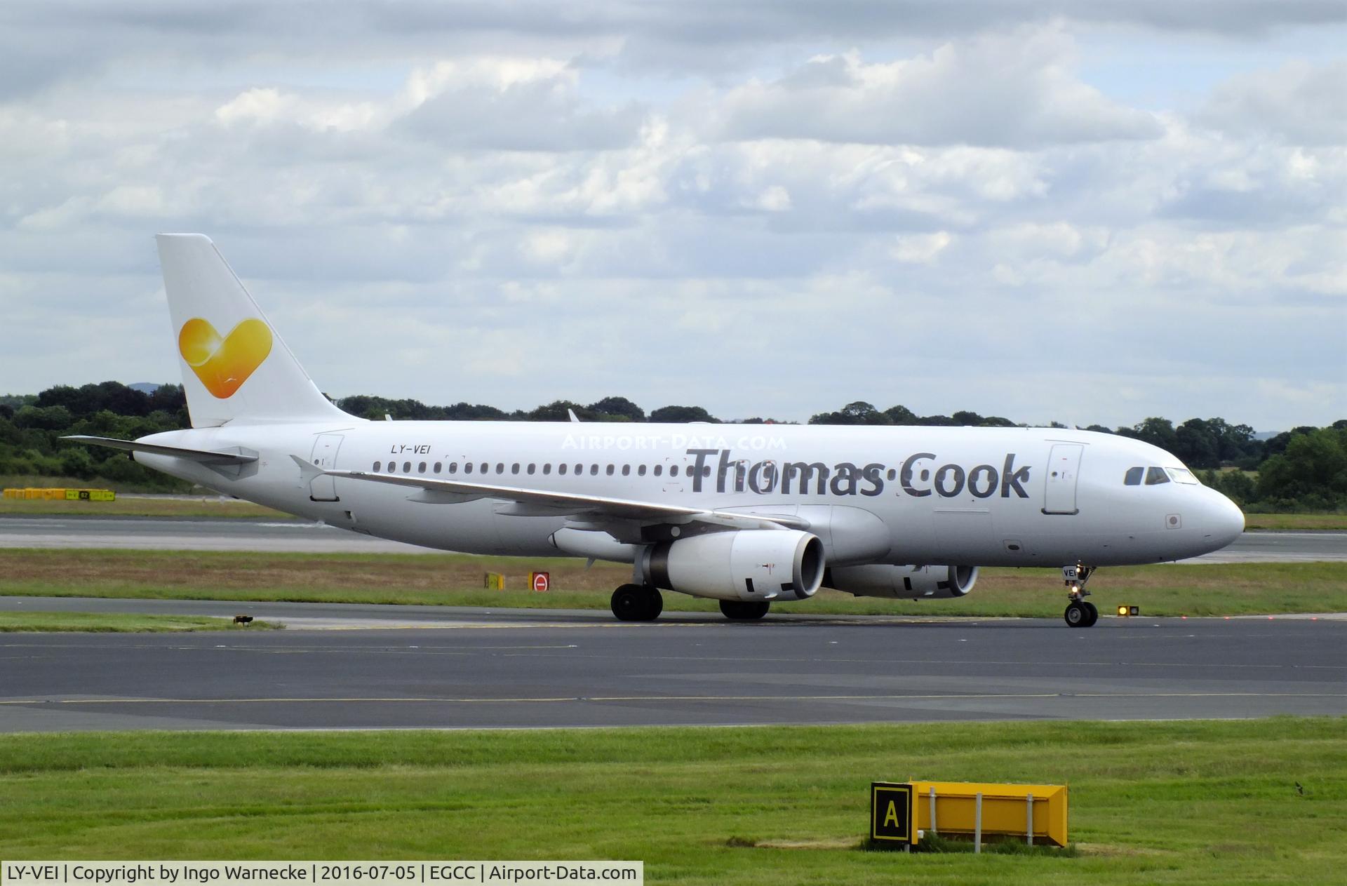 LY-VEI, 1998 Airbus A320-233 C/N 0902, Airbus A320-233 of Thomas Cook at Manchester airport