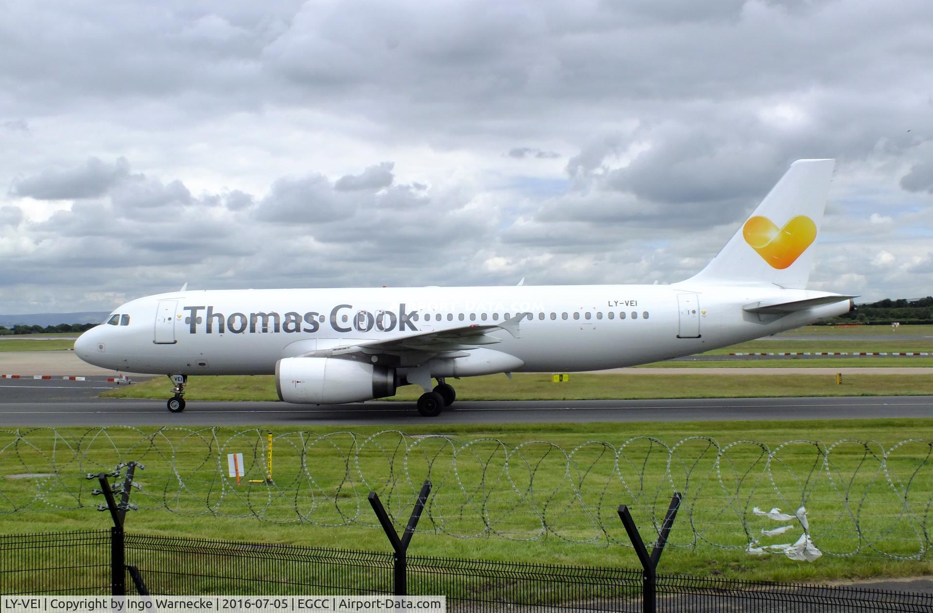 LY-VEI, 1998 Airbus A320-233 C/N 0902, Airbus A320-233 of Thomas Cook at Manchester airport