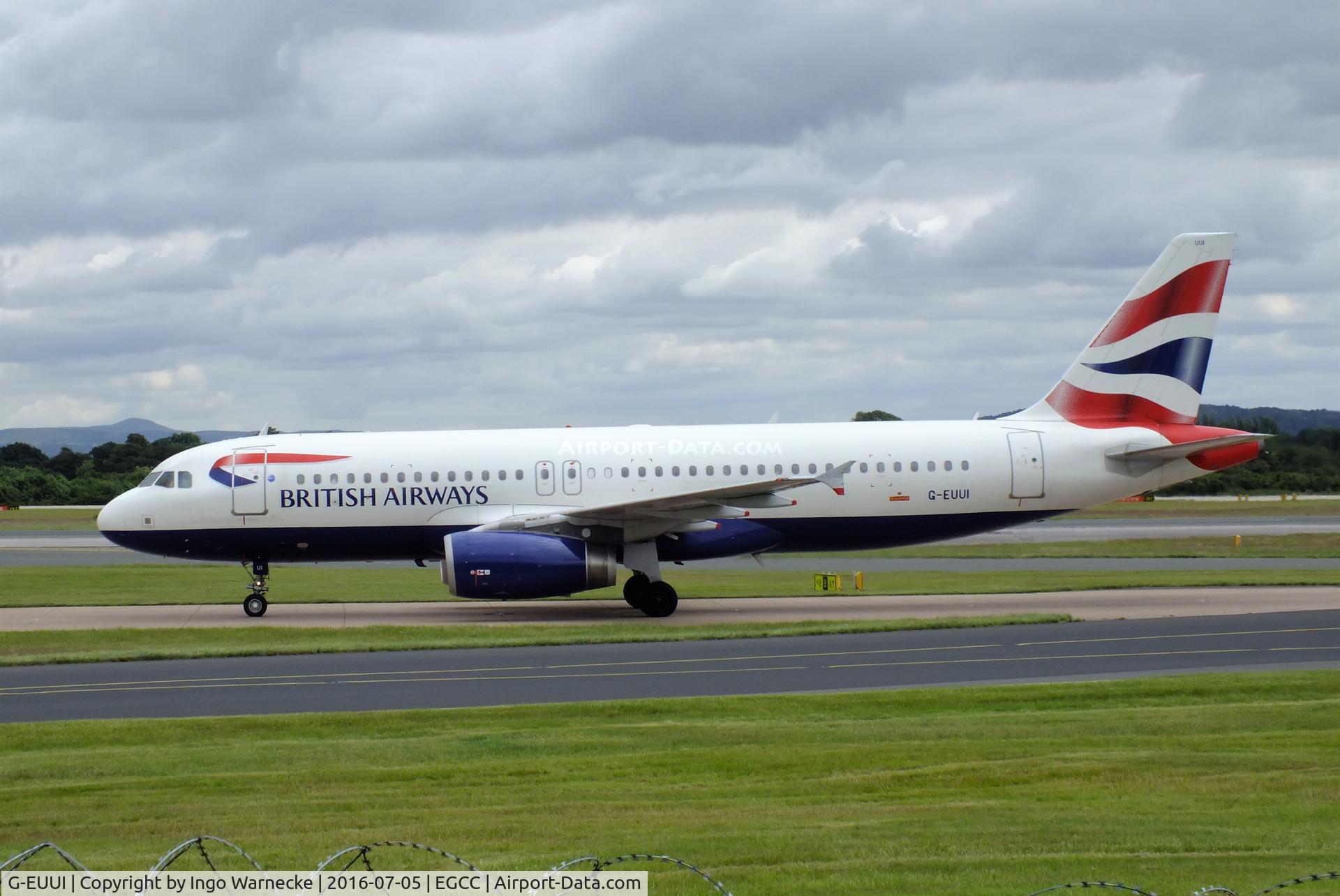 G-EUUI, 2002 Airbus A320-232 C/N 1871, Airbus A320-232 of British Airways at Manchester airport