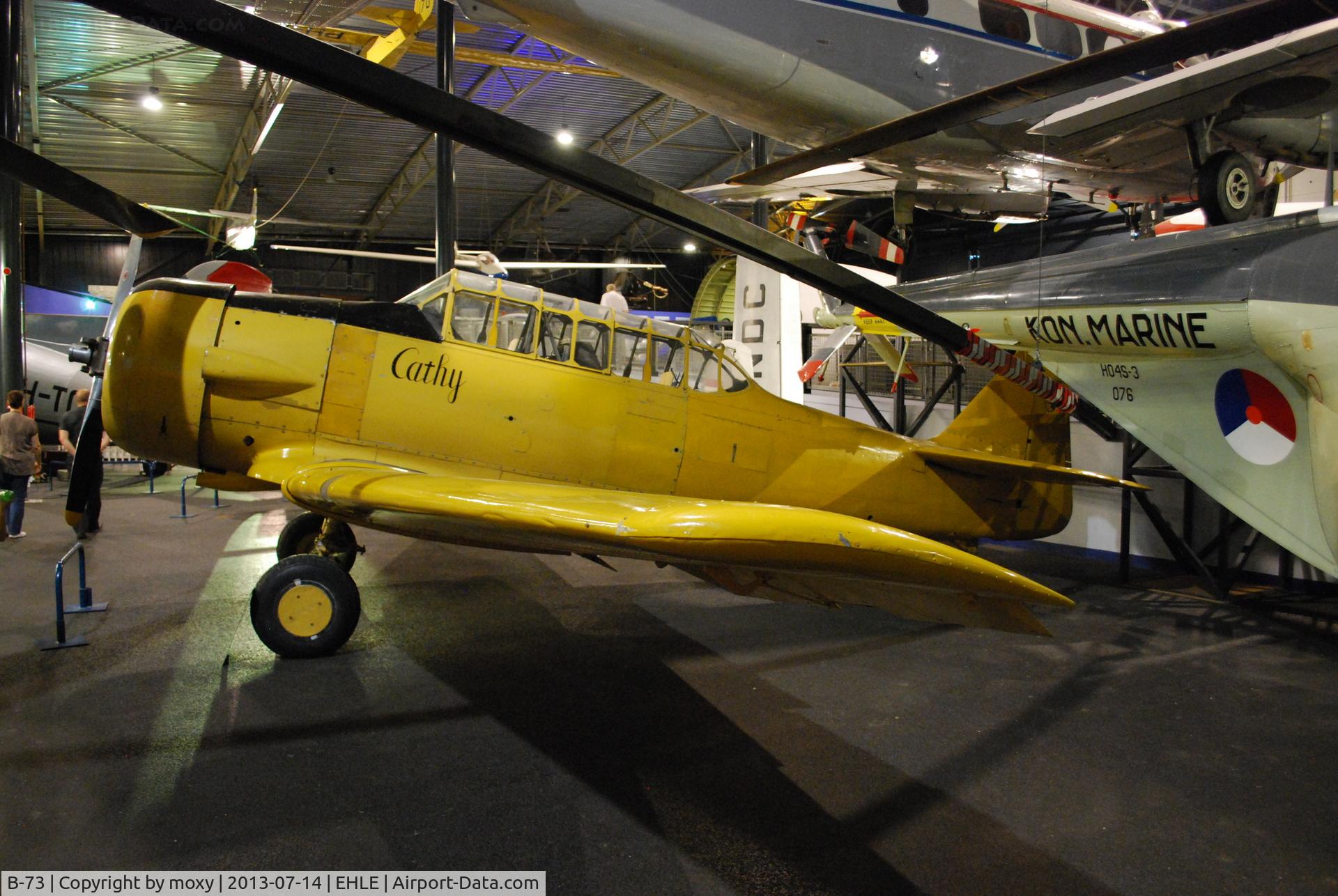 B-73, 1944 Noorduyn AT-16 Harvard IIB C/N 14A-1268, Noorduyn AT16 Harvard IIB at the Aviodome, Lelystad, Netherlands. Ex RAF serial FT288.