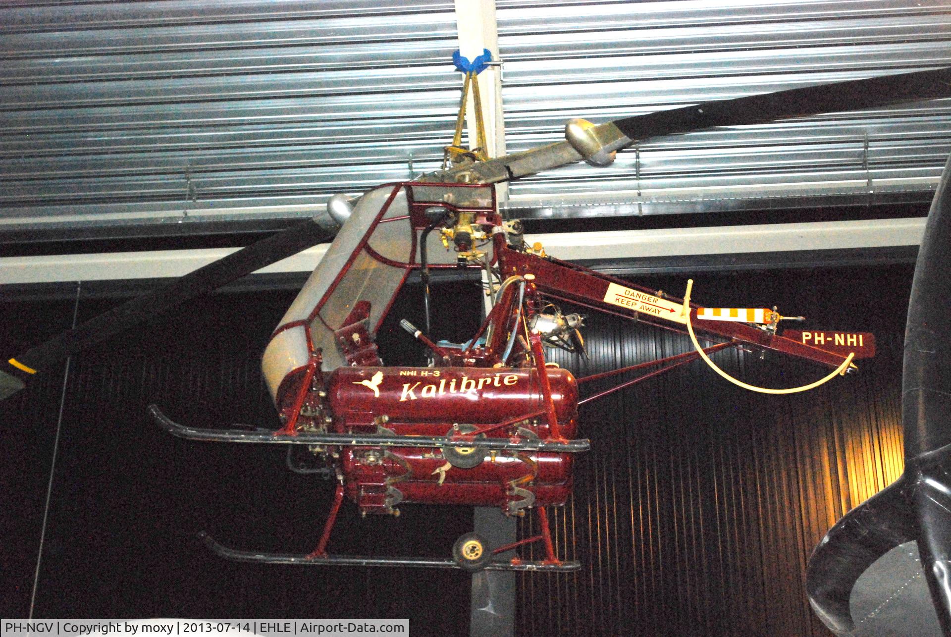 PH-NGV, 1958 Nederlandse Helikopter Industrie H-3 C/N 3007, Nederlandse Helikopter Industrie H-3 Kolibire at the Aviodome, Lelystad, Netherlands. Marked as PH-NHI.