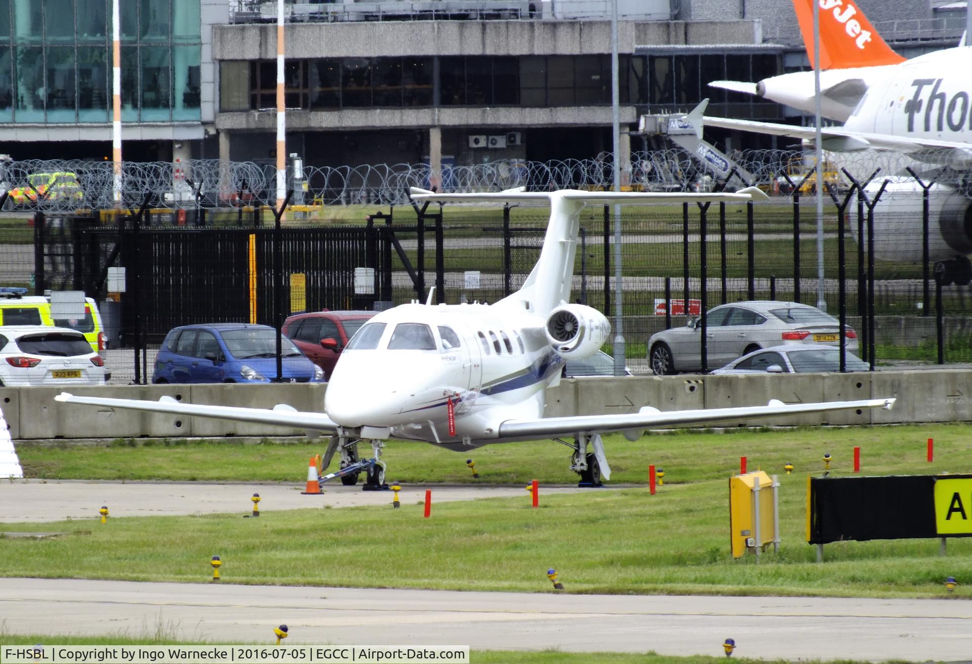F-HSBL, 2014 Embraer EMB-500 Phenom 100 C/N 50000353, EMBRAER EMB-500 Phenom 100 at Manchester airport