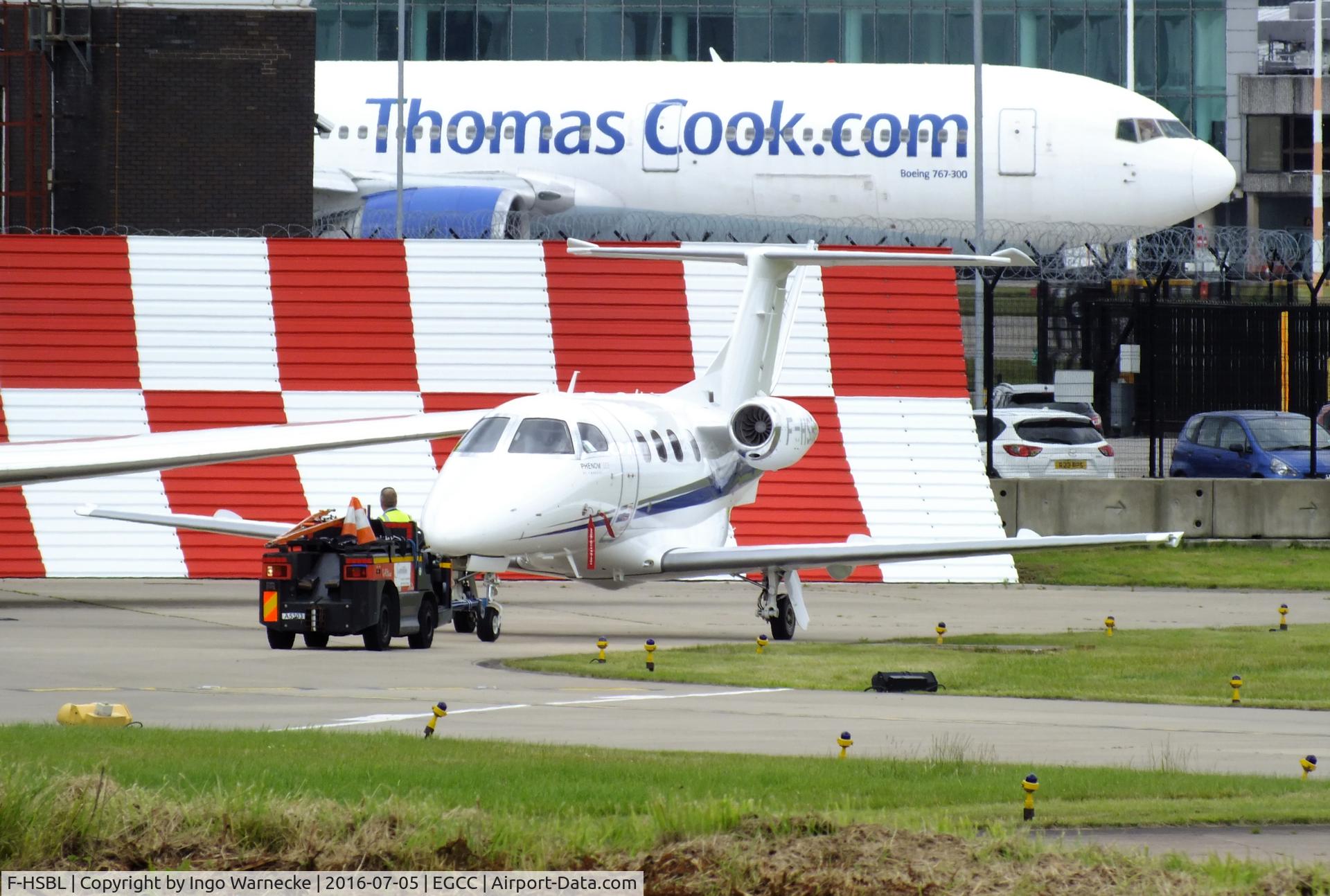 F-HSBL, 2014 Embraer EMB-500 Phenom 100 C/N 50000353, EMBRAER EMB-500 Phenom 100 at Manchester airport