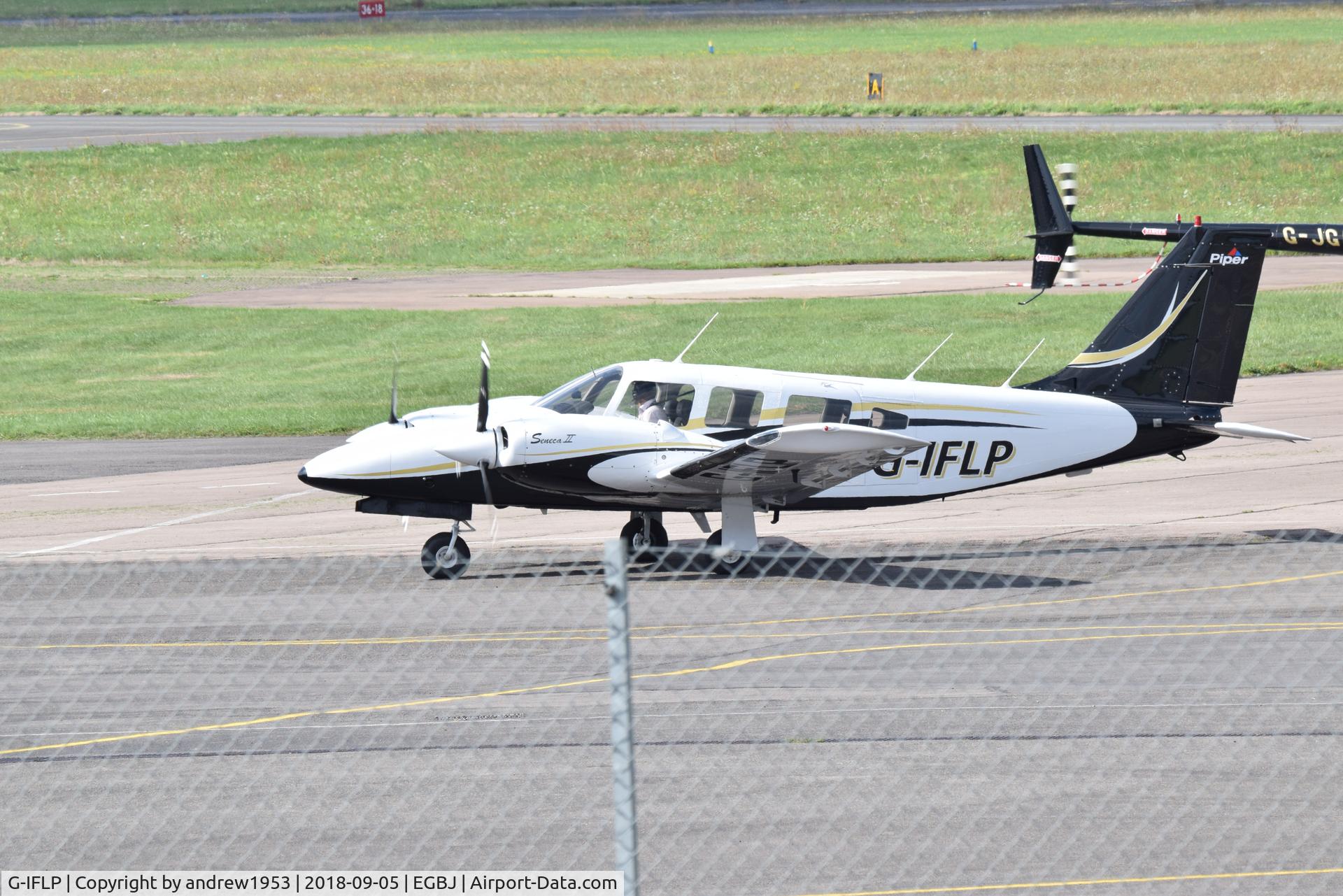 G-IFLP, 1980 Piper PA-34-200T Seneca C/N 34-8070029, G-IFLP at Gloucestershire Airport.