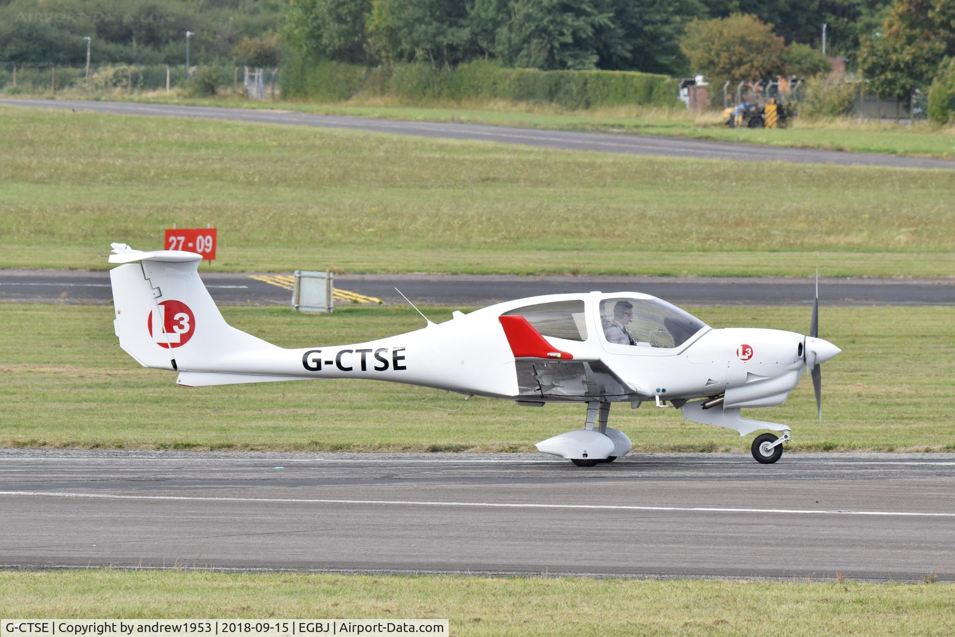 G-CTSE, 2014 Diamond DA-40NG Diamond Star C/N 40.N170, G-CCTSE at Gloucestershire Airport.