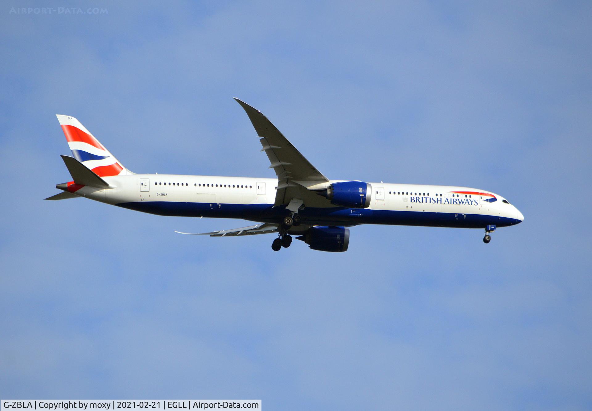 G-ZBLA, 2019 Boeing 787-10 Dreamliner C/N 60637, Boeing 787-9 Dreamliner on finals to 9R London Heathrow.