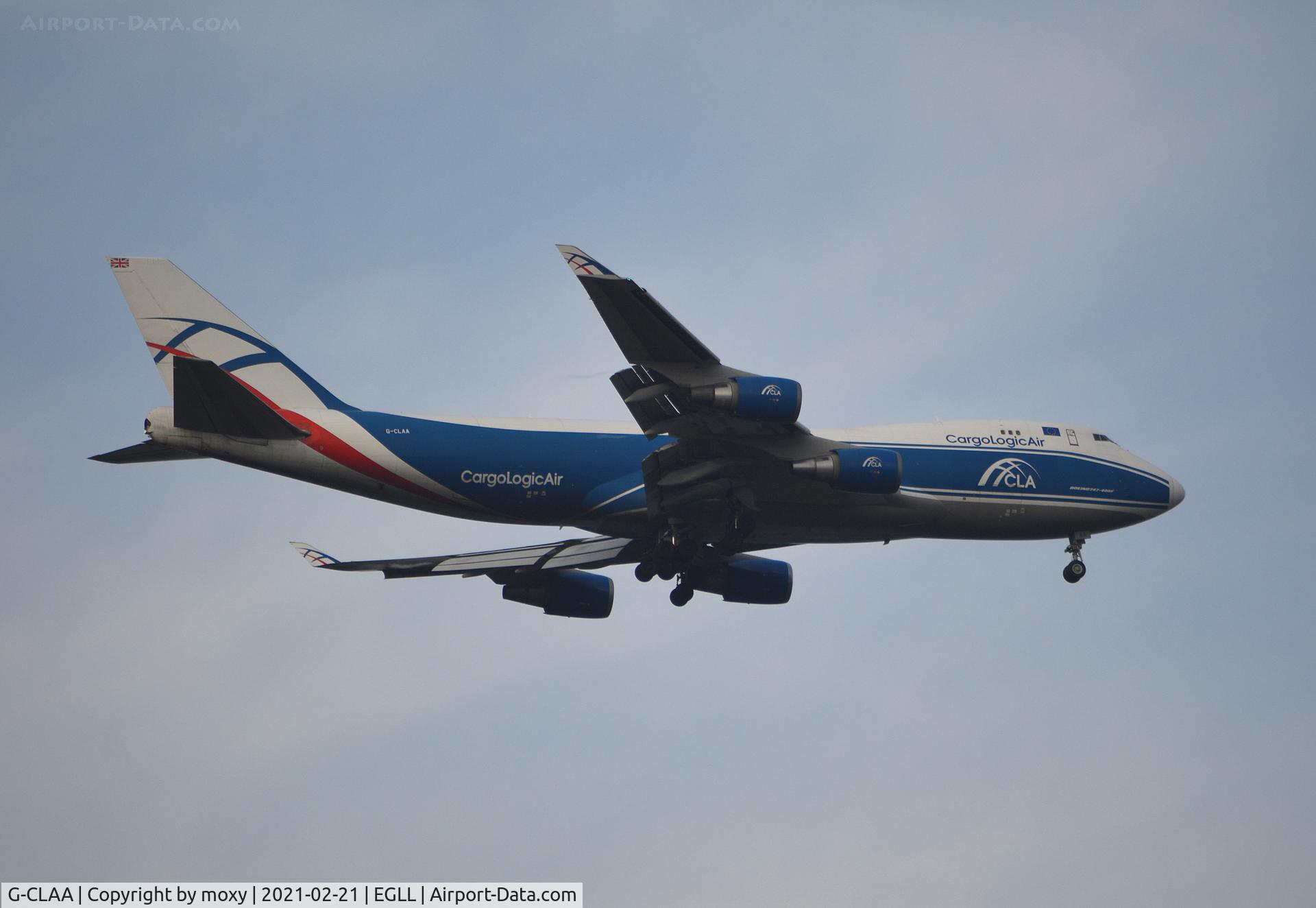 G-CLAA, 2004 Boeing 747-446F C/N 33749, Boeing 747-446F on finals to 9R London Heathrow.