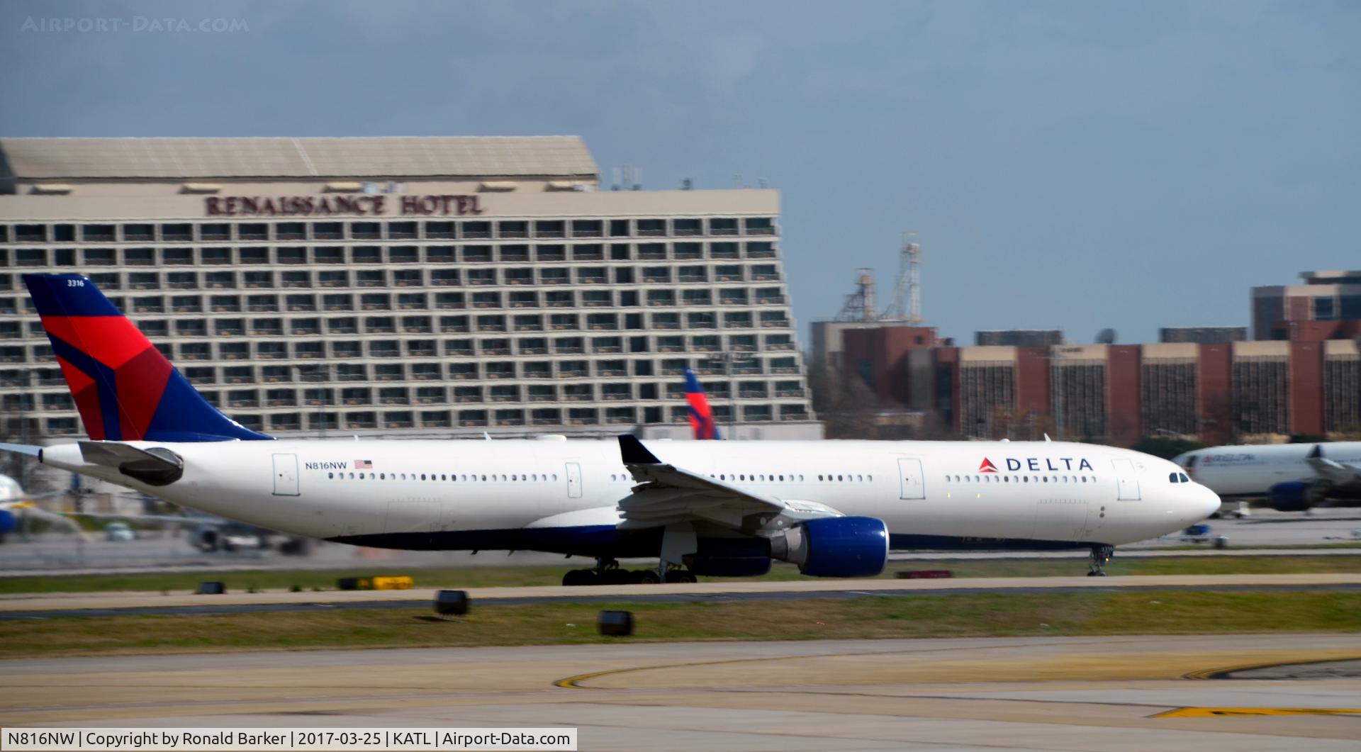N816NW, 2007 Airbus A330-323X C/N 0827, Takeoff Atlanta