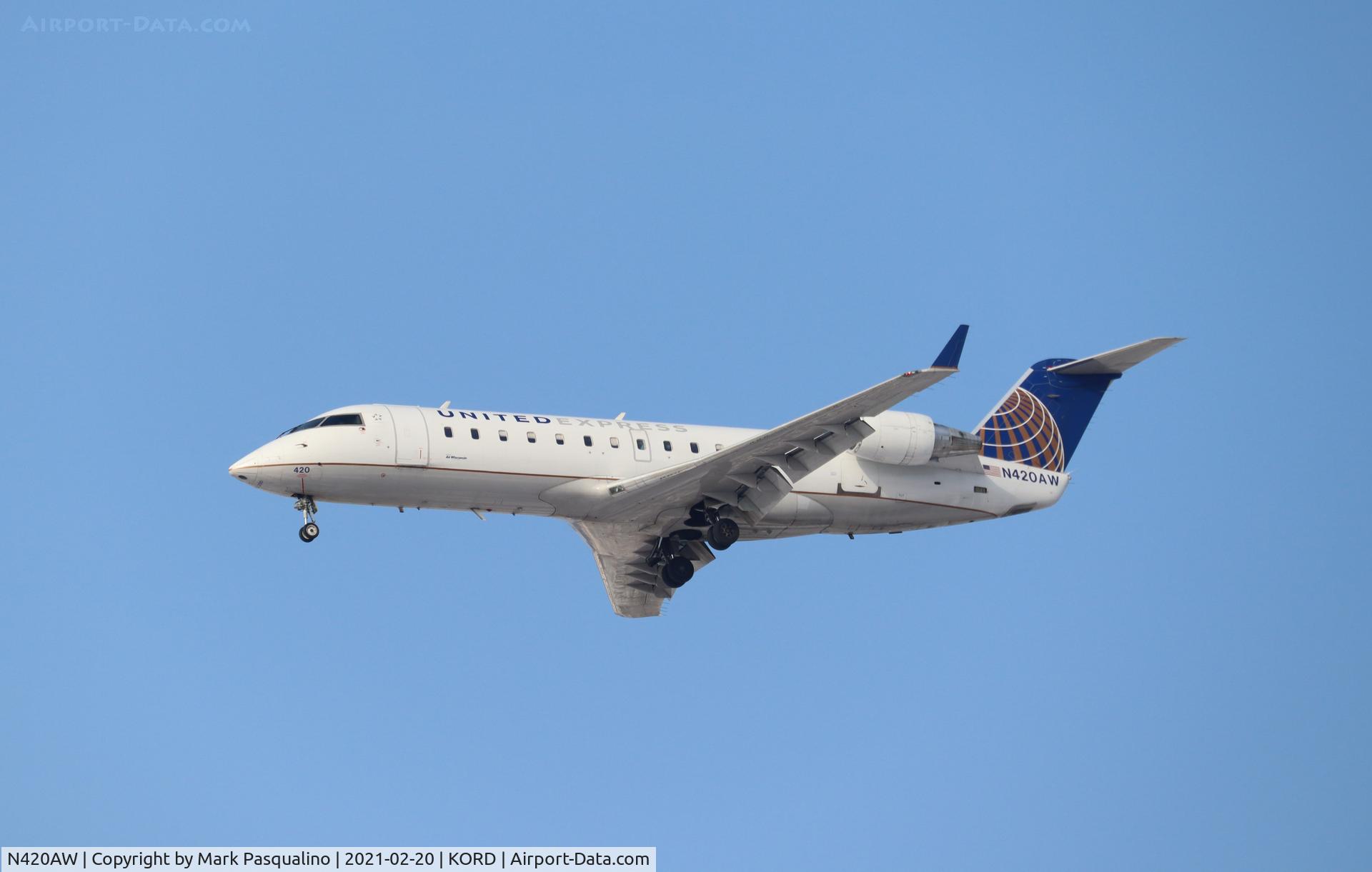 N420AW, 2002 Bombardier CRJ-200LR (CL-600-2B19) C/N 7640, CL-600-2B19