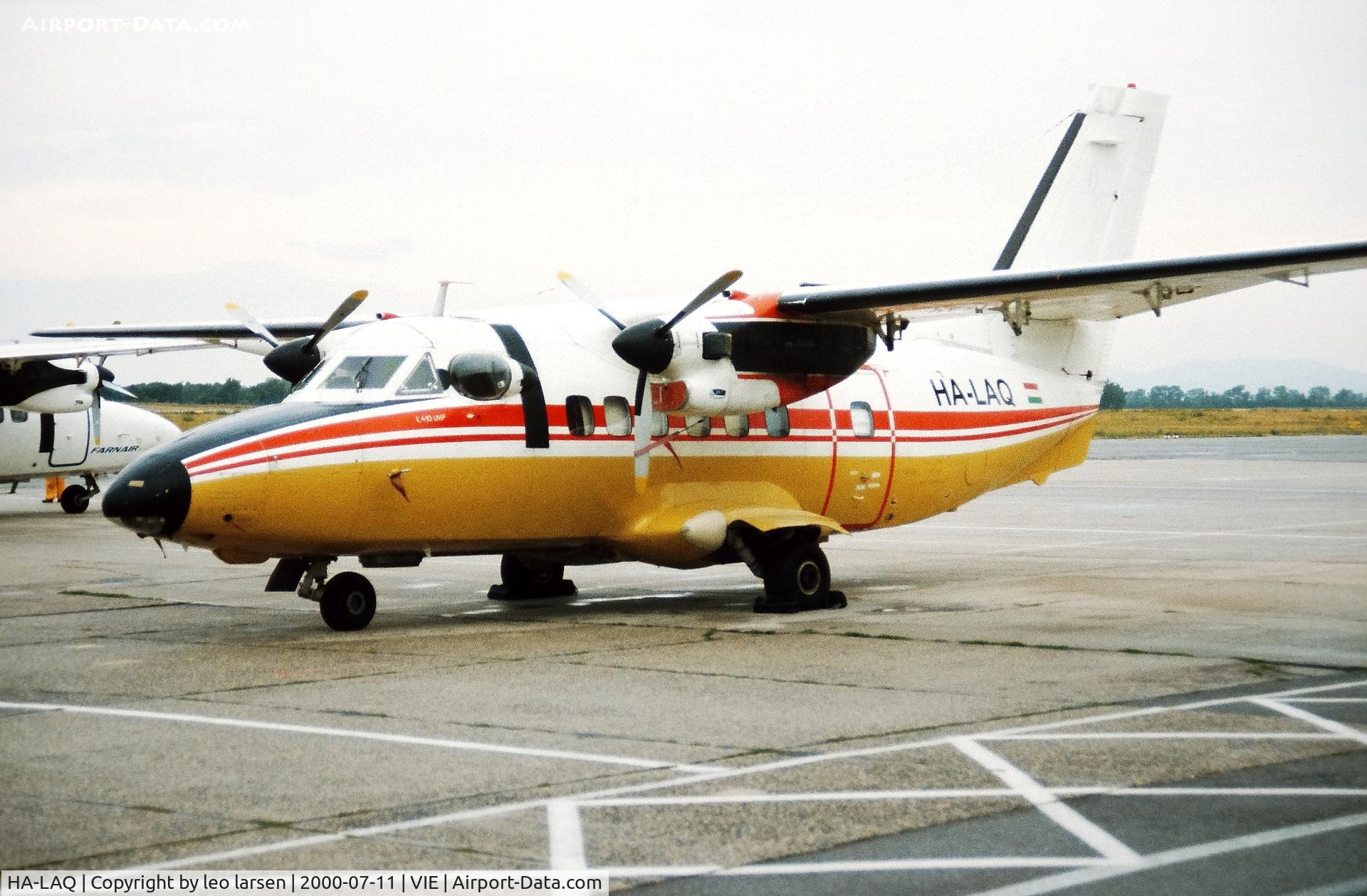 HA-LAQ, 1984 Let L-410UVP Turbolet C/N 841332, Vienna 11.7.2000