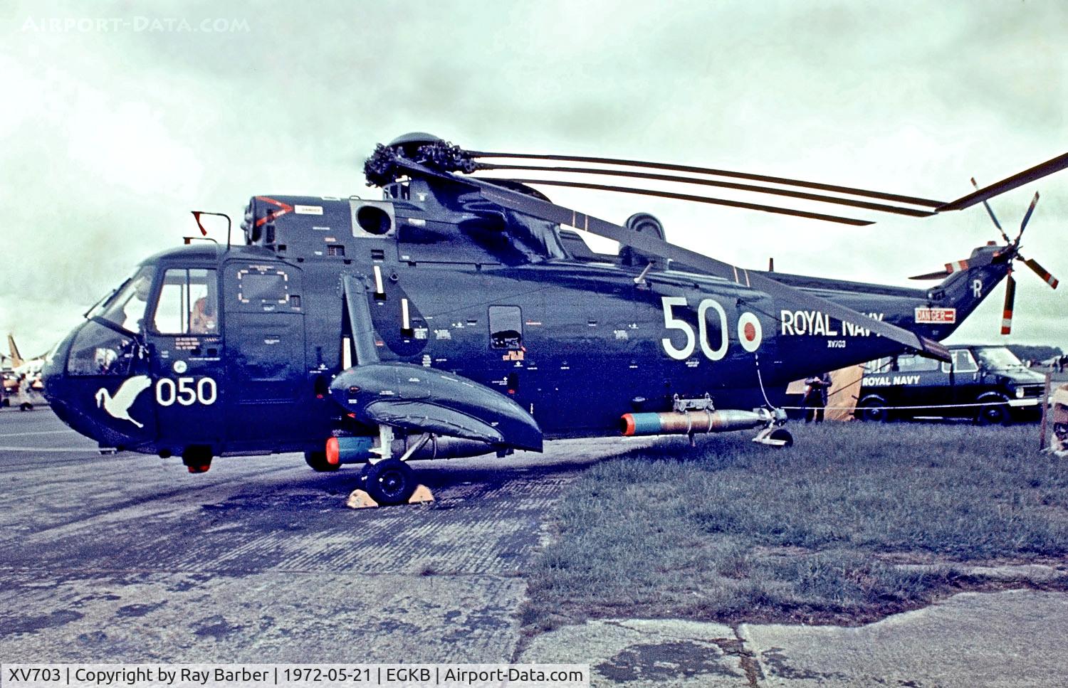 XV703, Westland Sea King HAS.5 C/N WA674, XV703   Westland Sea King HAS.1 [WA674] (Royal Navy) Biggin Hill~G 21/05/1972