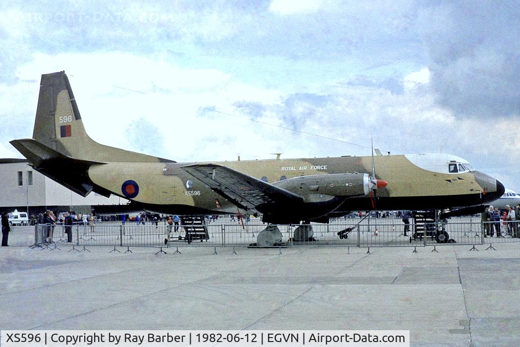 XS596, 1965 Hawker Siddeley HS-780 Andover C1(PR) C/N 1574, XS596   Hawker Siddeley HS.780 Andover [1574] (Royal Air Force) RAF Brize Norton~G 12/06/1982