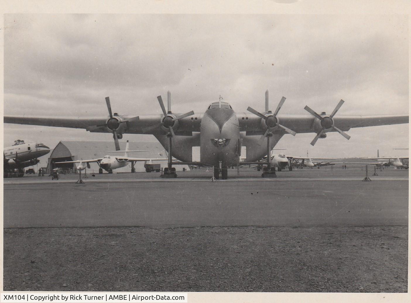 XM104, 1957 Blackburn Beverley C.1 C/N 1040, XM104 at Amberley RAAF Base 20th September 1959 (My Photo)